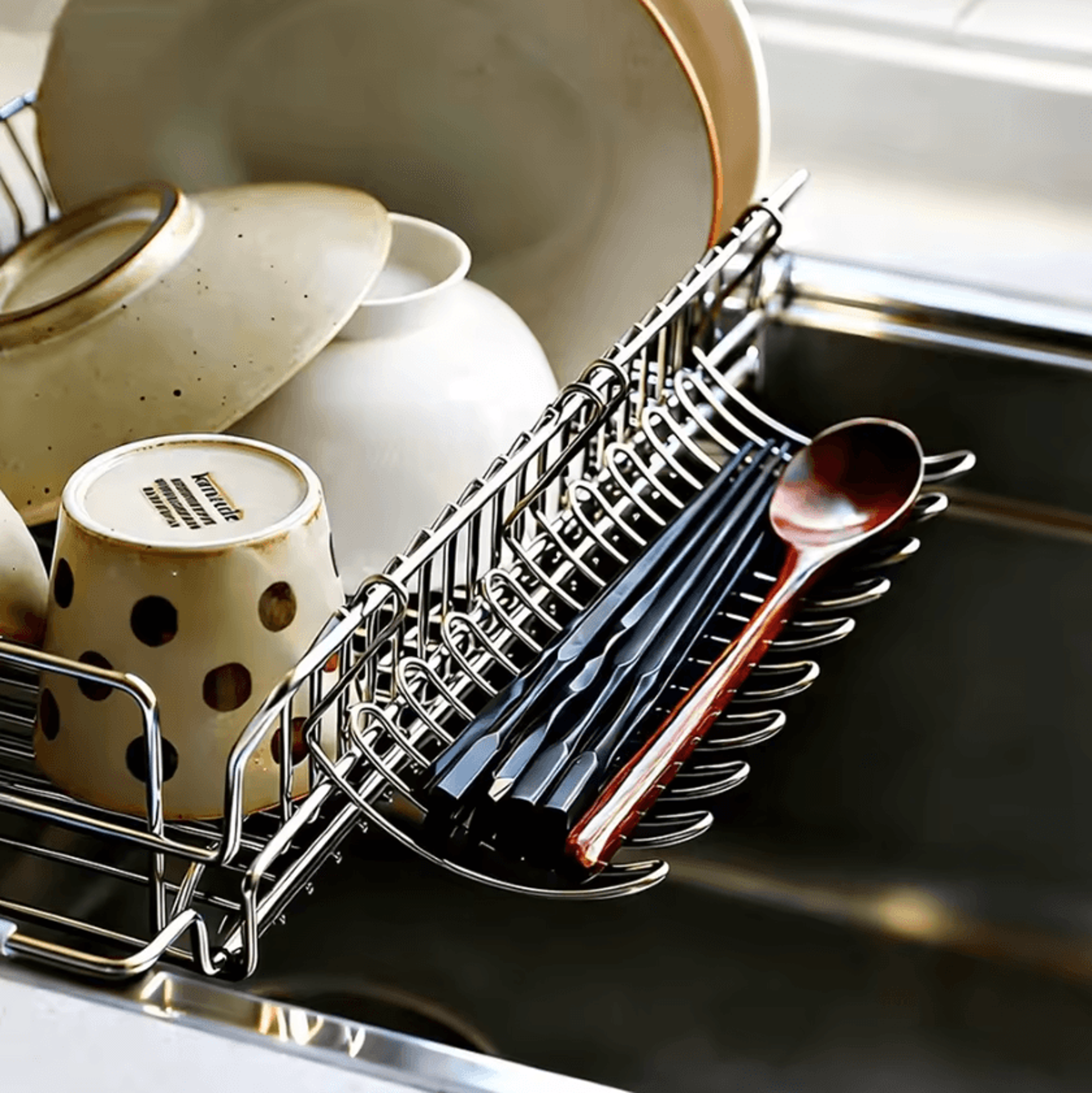 Expandable Stainless Steel Over Sink Drain Rack 3