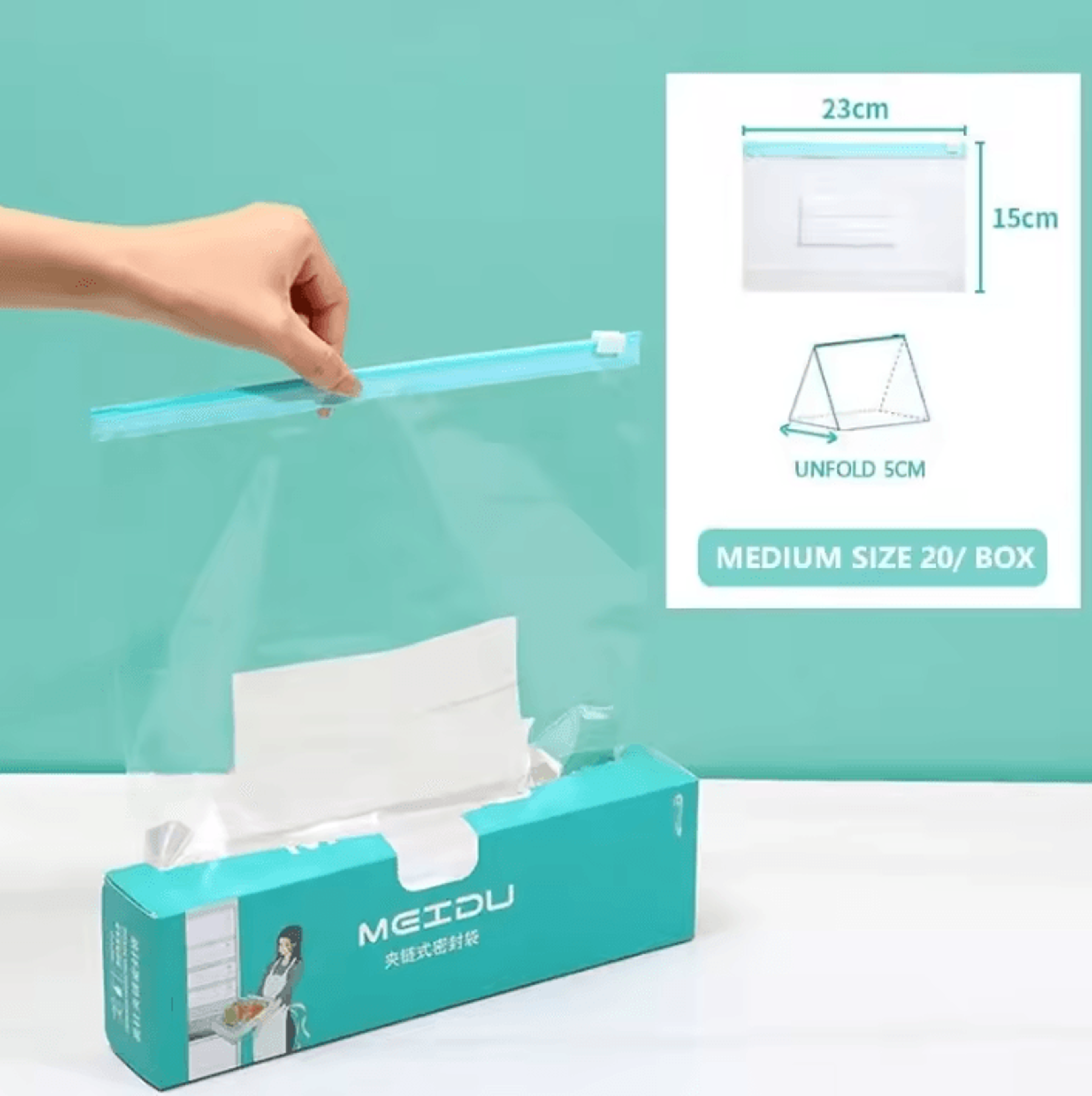 Assorted Size Resealable Storage Zip Bags With Organizer 5
