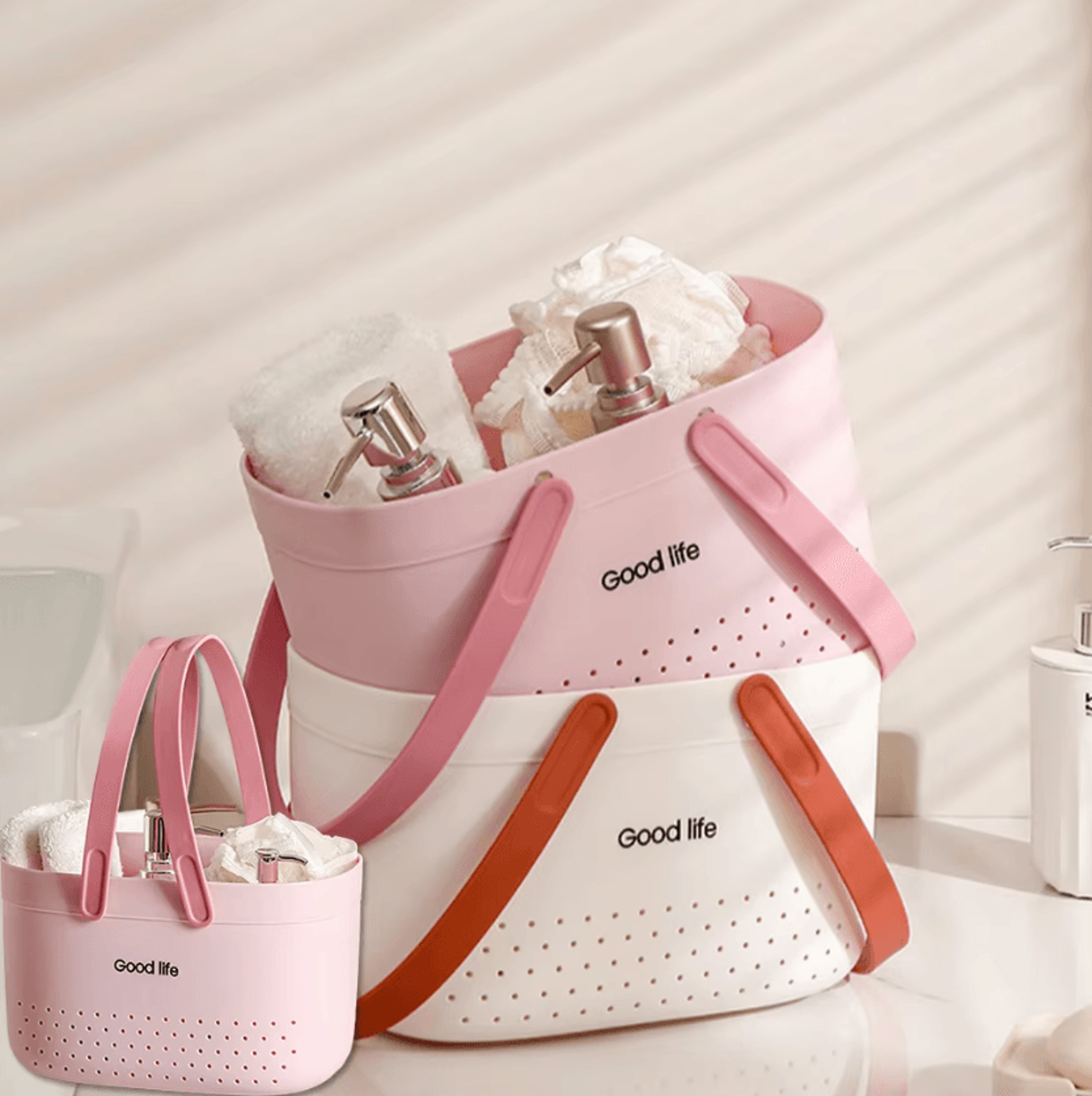 Portable Shower Caddy Basket With Handles 0