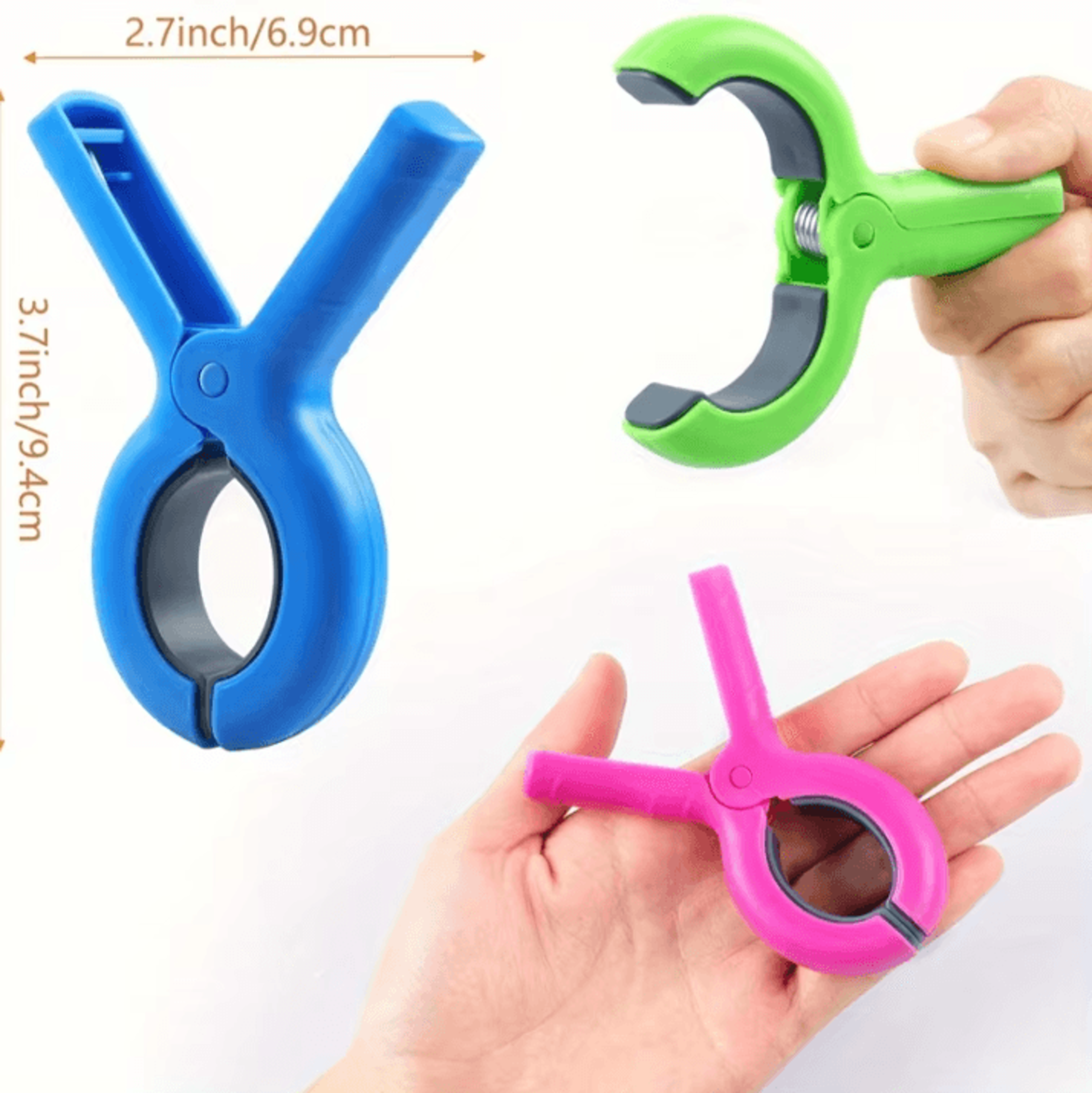 4 Or 8Pcs Heavy Duty Windproof Beach Towel Clips With Storage Bag 4