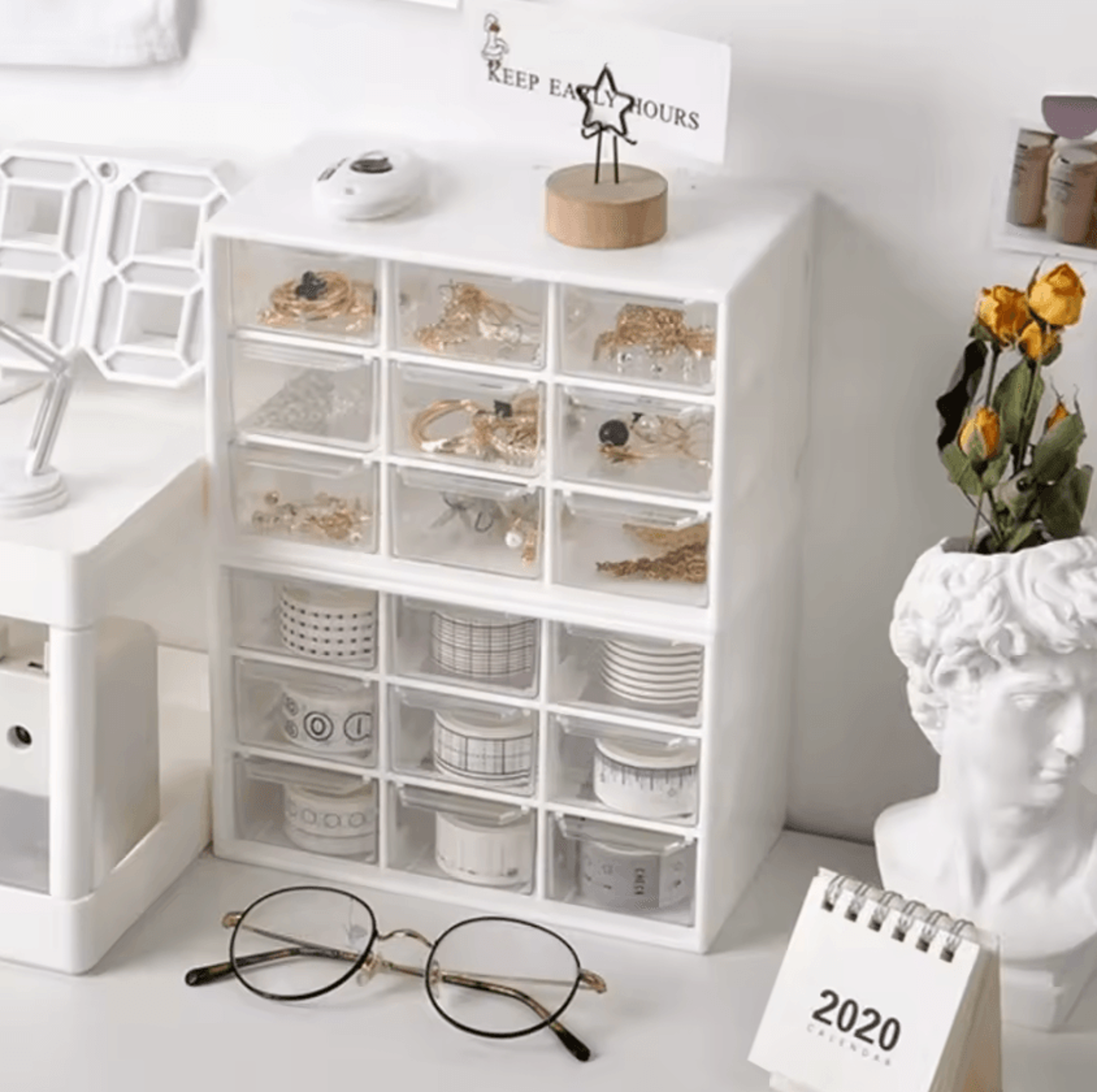 Transparent Stackable Drawer Storage Box For Small Parts 0