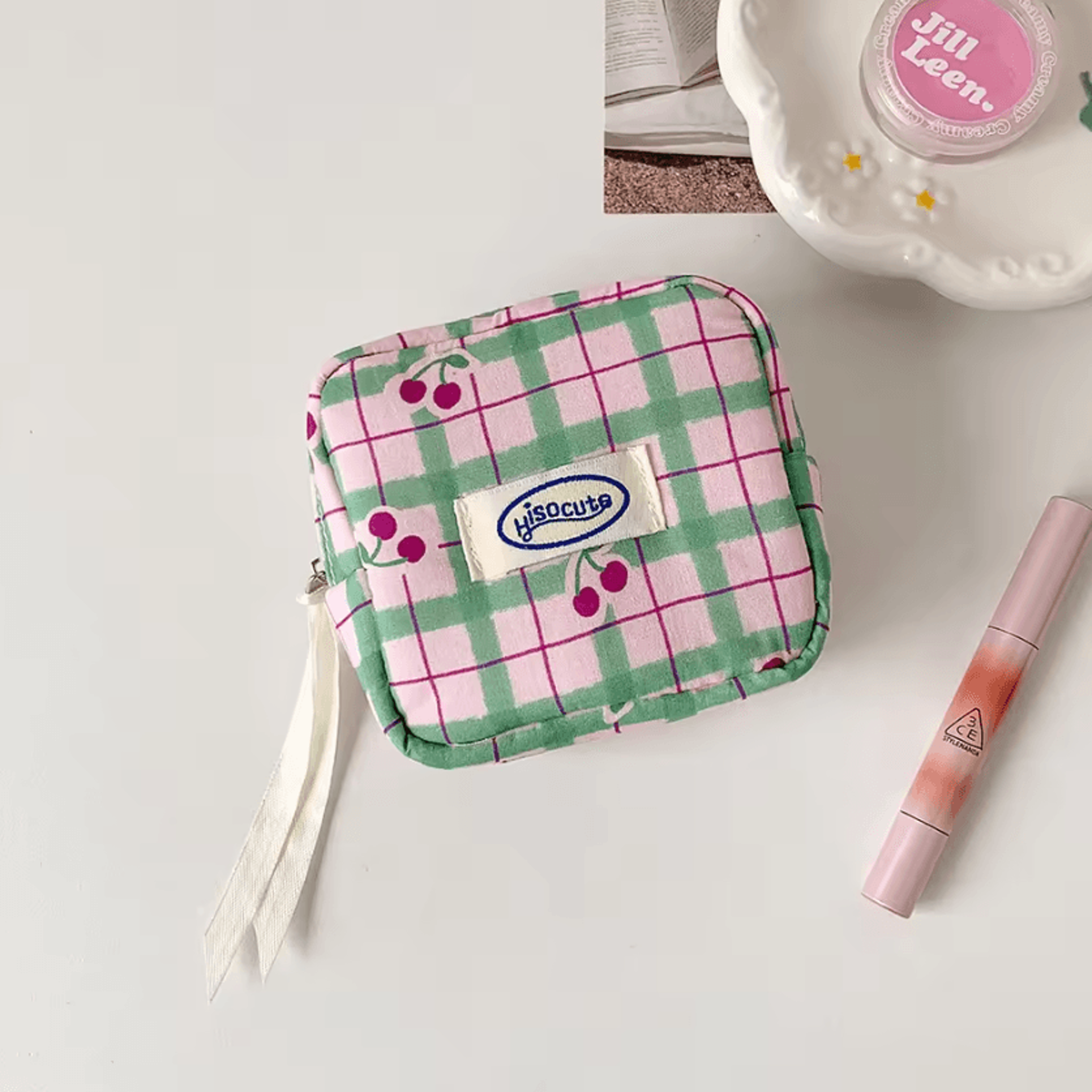 Mini Cosmetic Pouch With Compartments For Purse 2