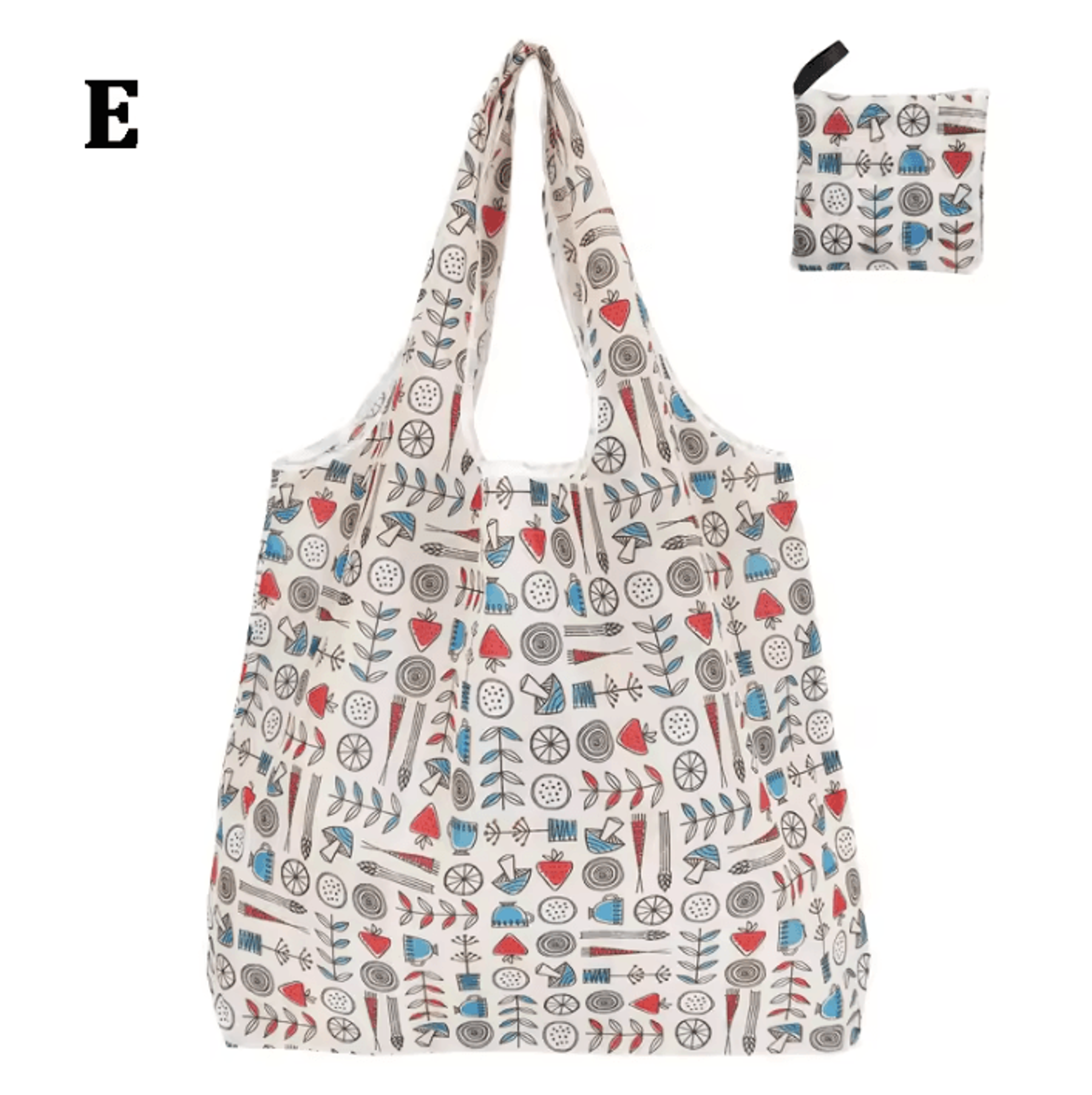 6 Pack Large Foldable Washable Boho Grocery Tote Bags 6