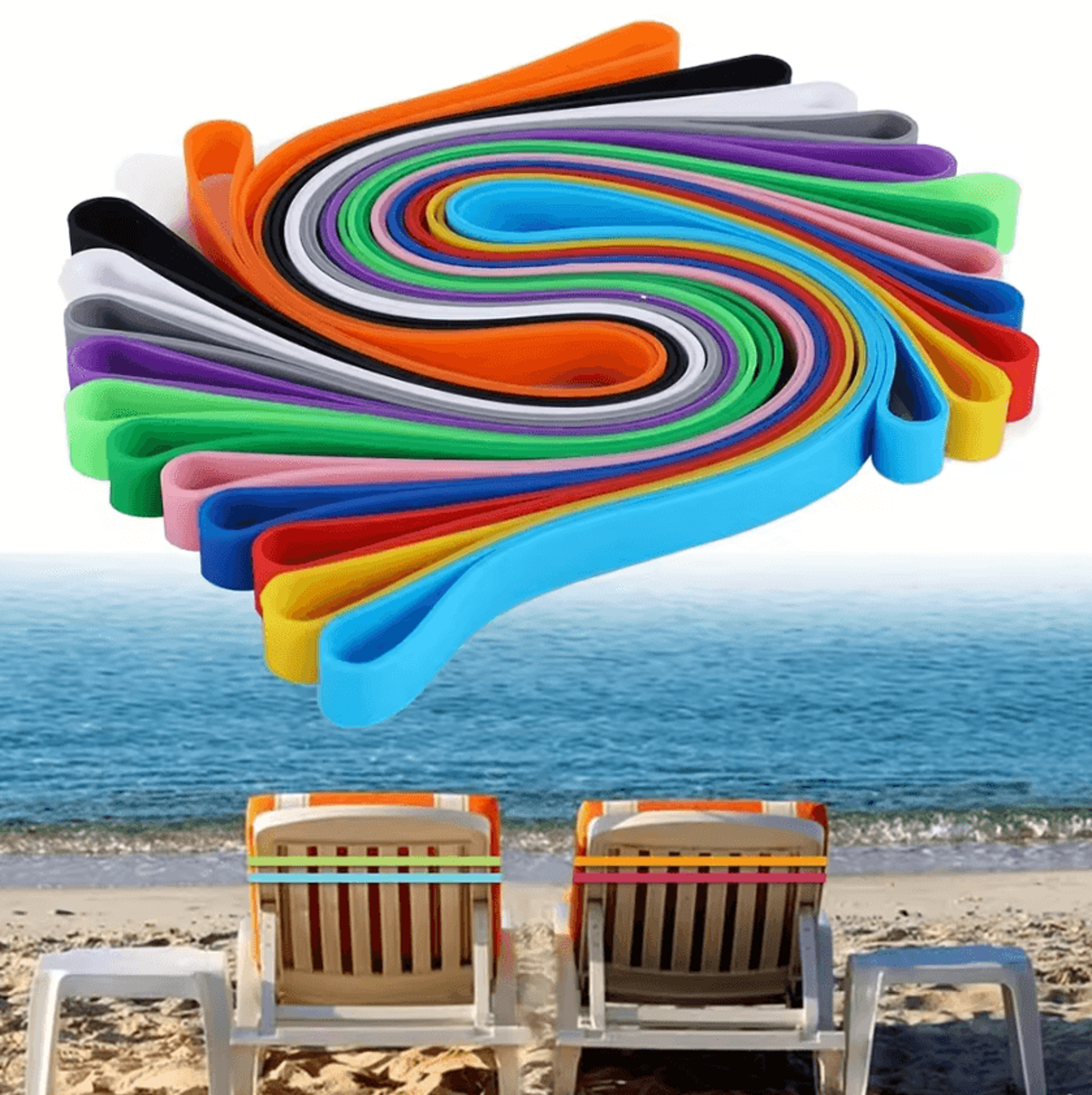 Elastic Windproof Beach Towel Bands For Chairs And Cruise Loungers 1