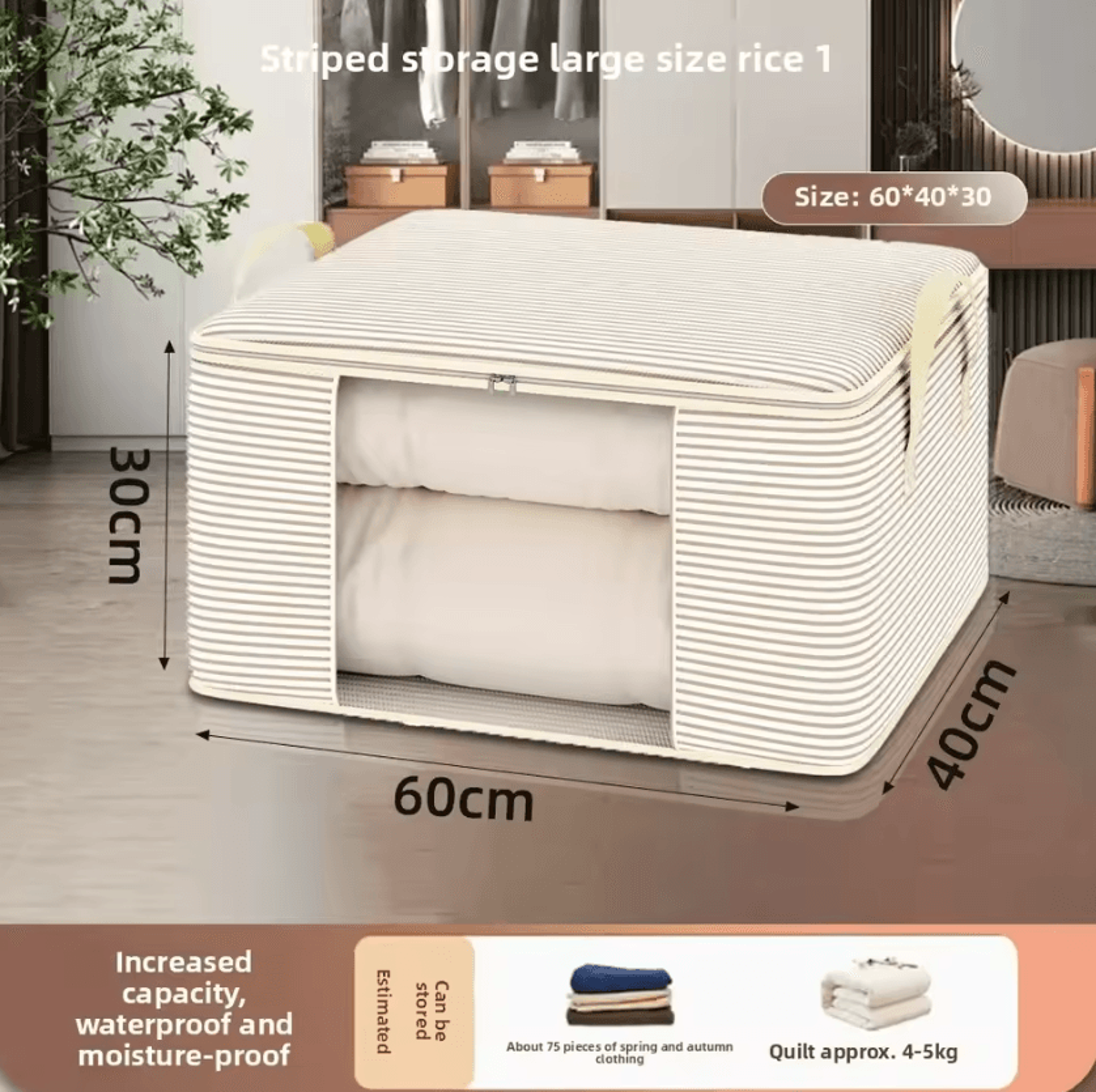 Large Foldable Comforter Storage Bag With Clear Window 8