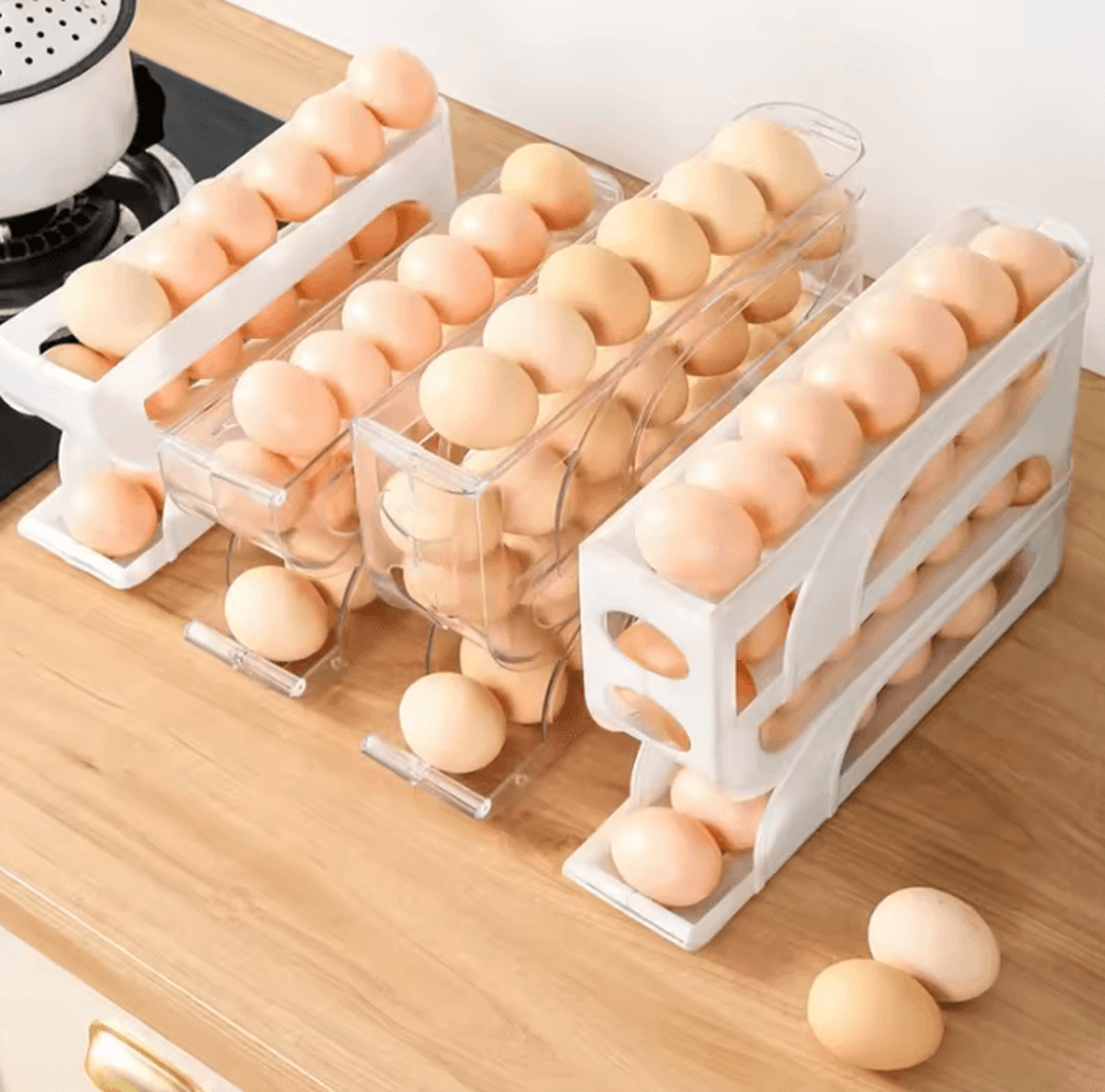 Automatic Rolling Egg Dispenser Tray For Refrigerator 0