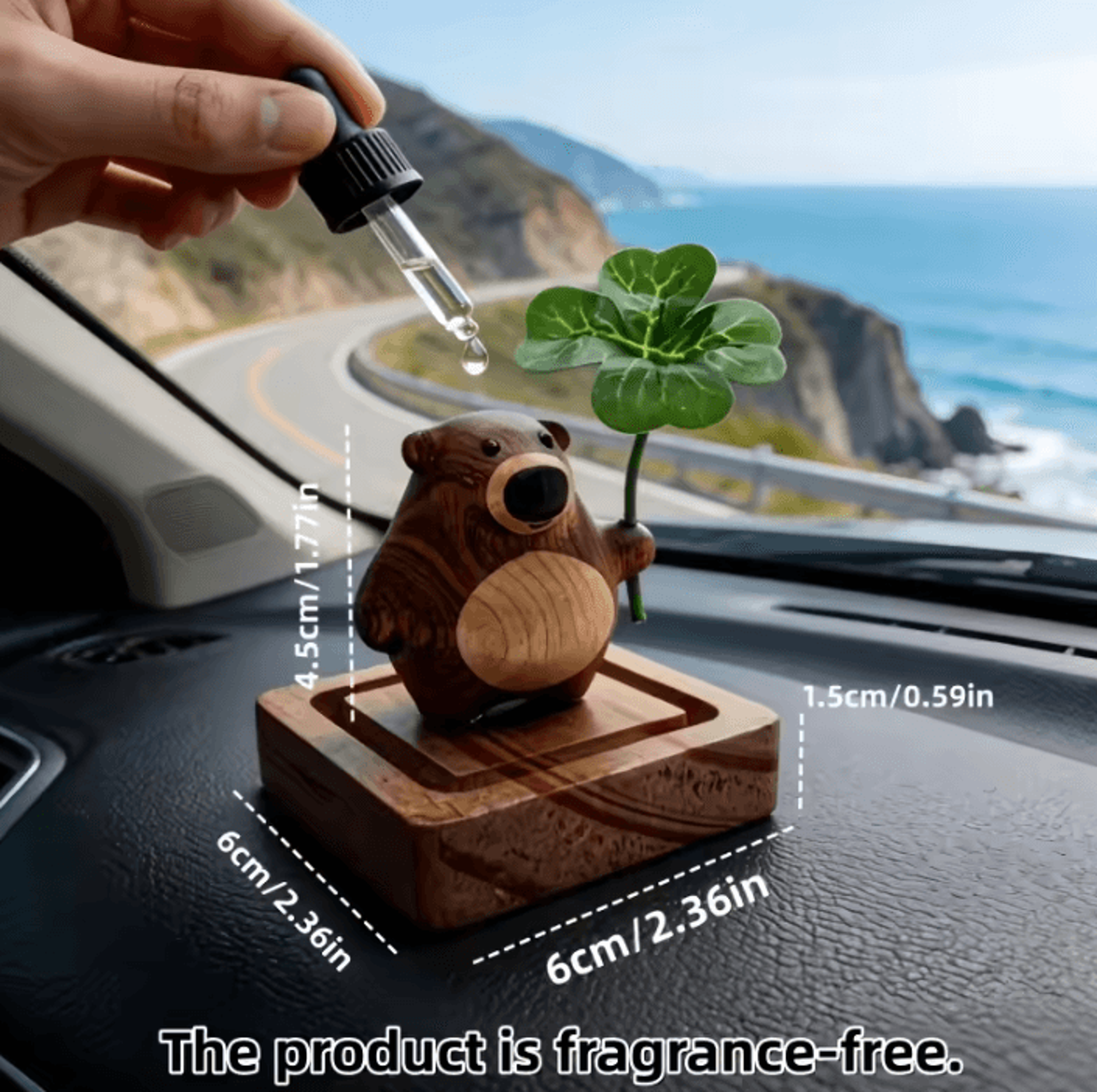 Cute Bear Wooden Aroma Diffuser For Essential Oils 3