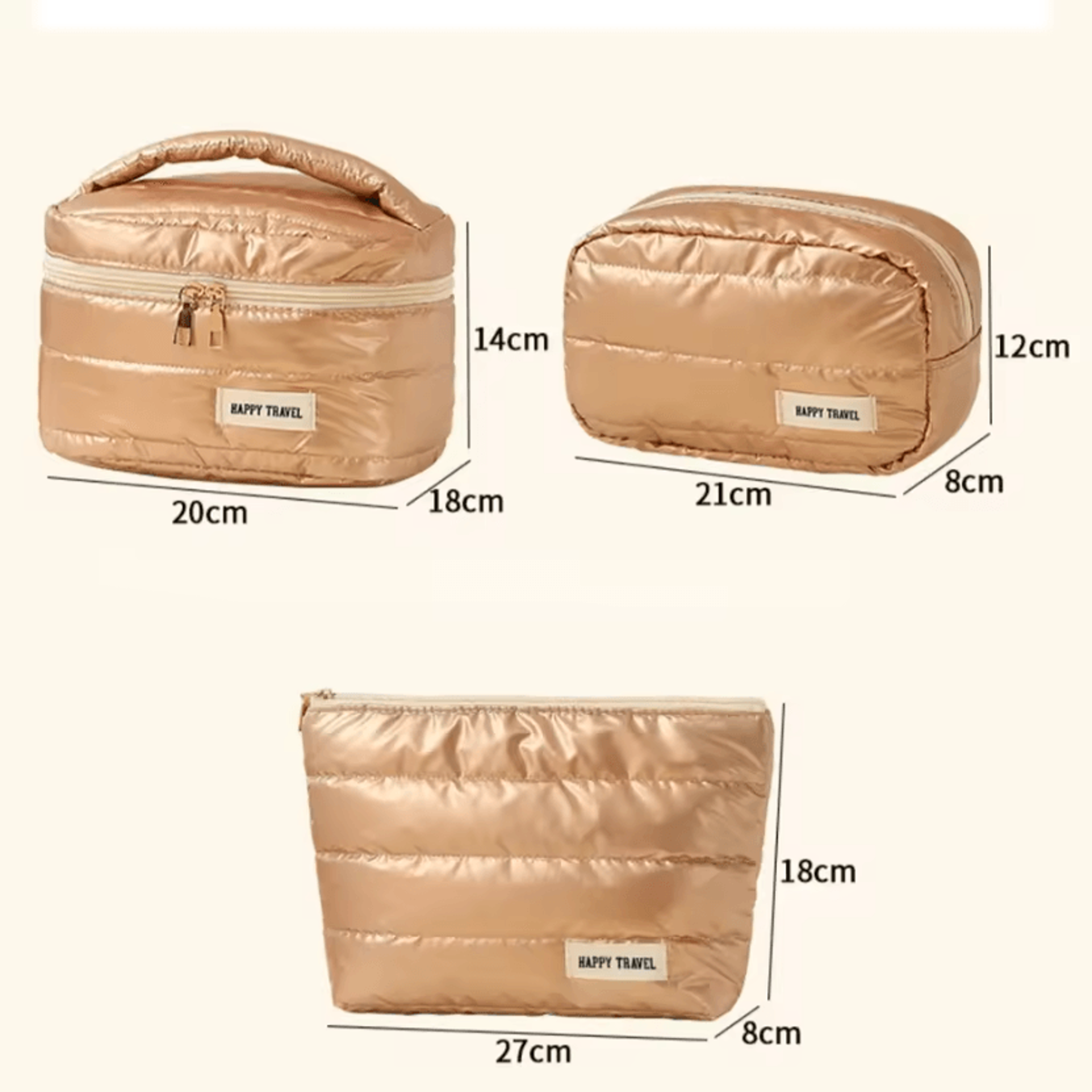 Large Capacity Waterproof Travel Makeup Bag With Handle 3