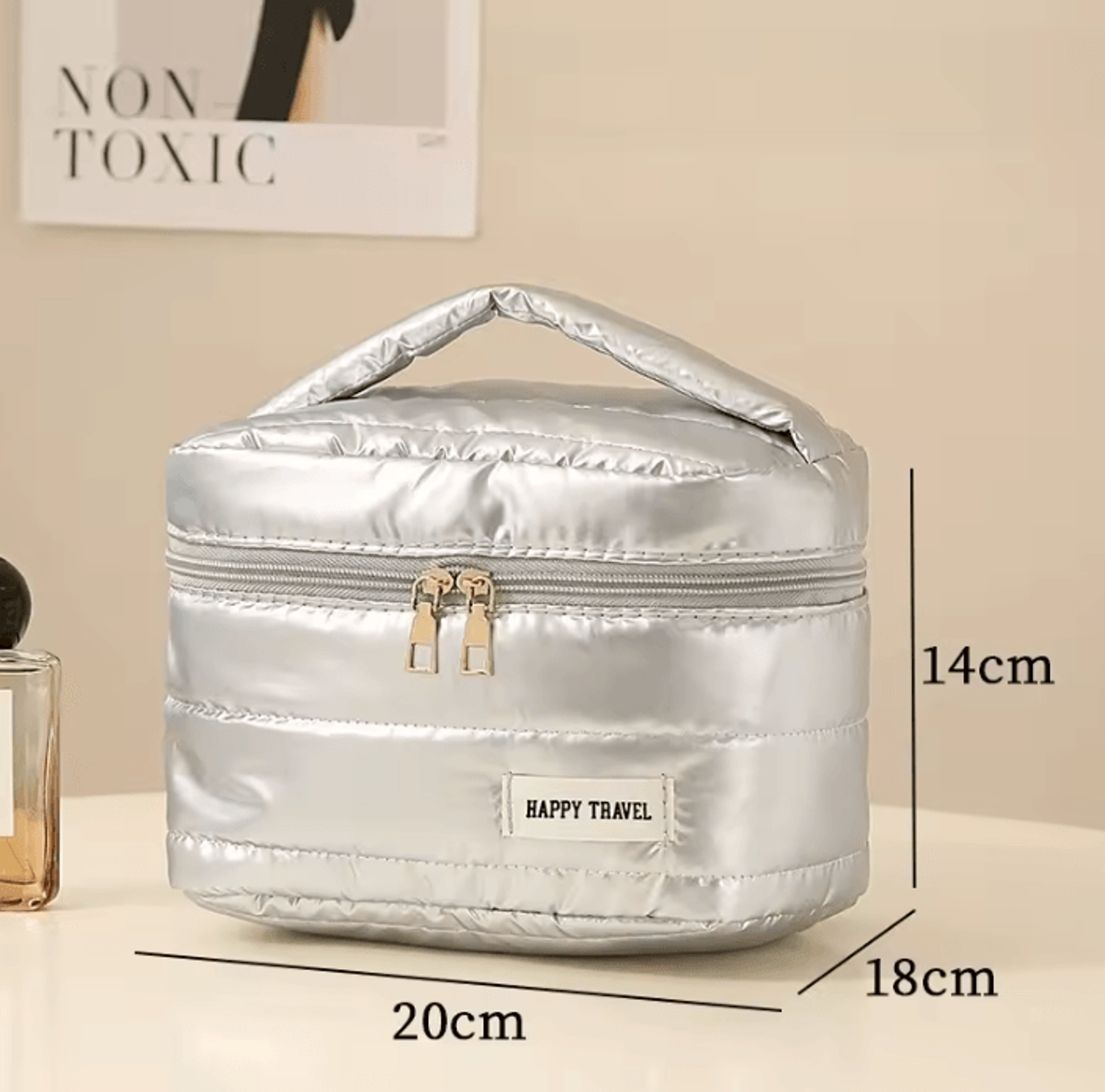 Large Capacity Waterproof Travel Makeup Bag With Handle 9