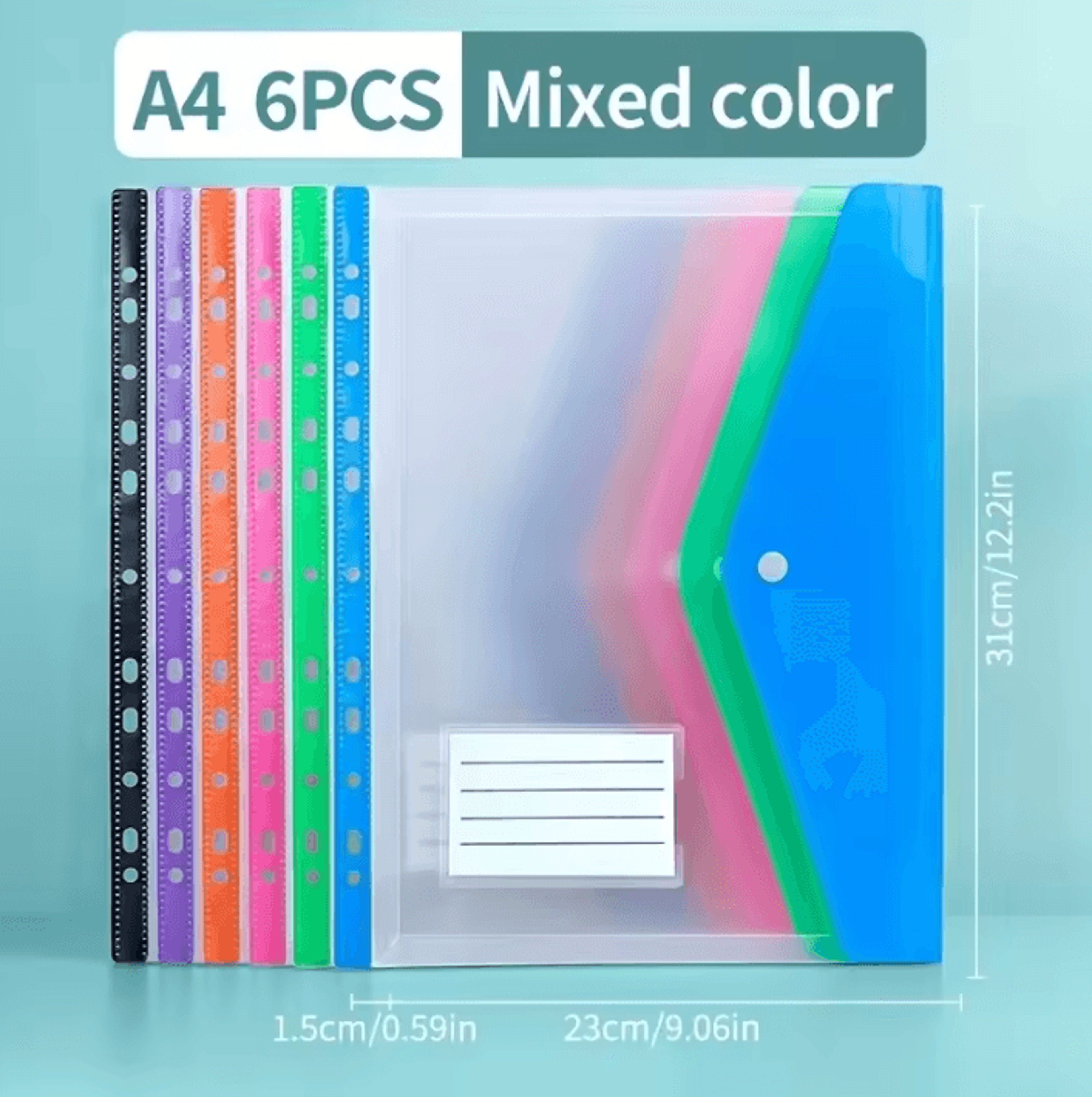6 Pack Expandable Binder Pocket Organizer Folders 5