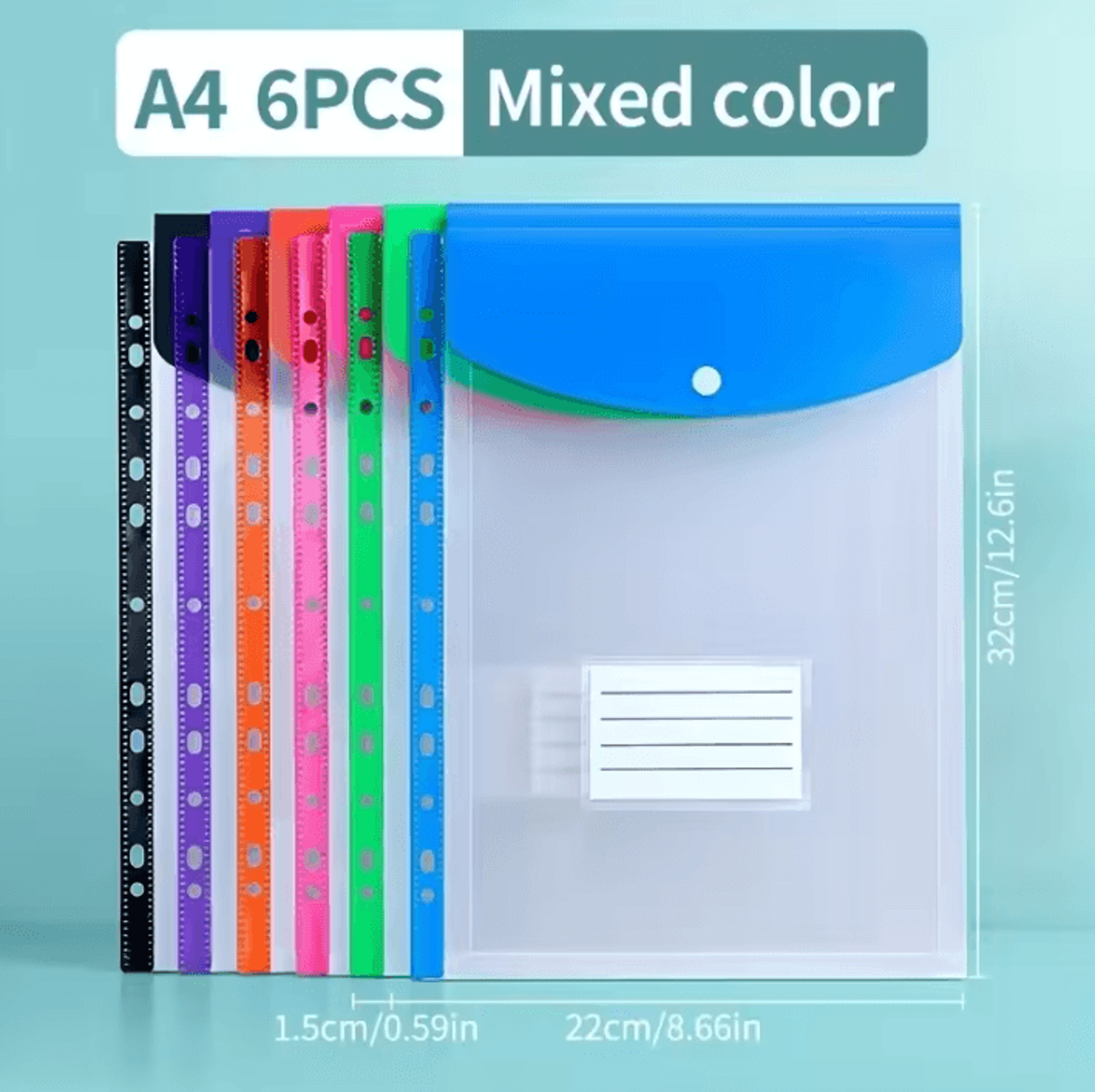 6 Pack Expandable Binder Pocket Organizer Folders 4