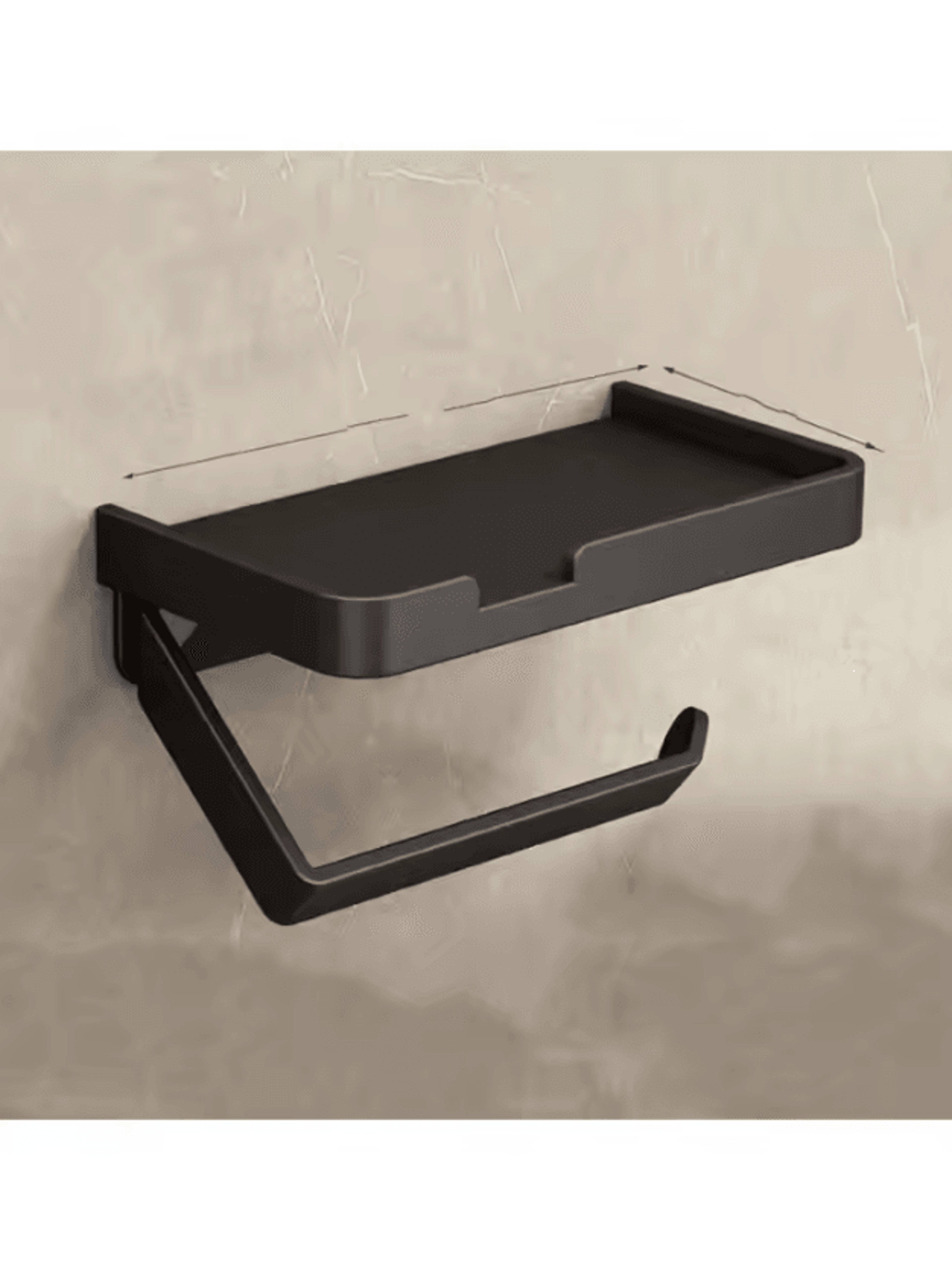 Wall Mounted Toilet Paper Holder With Storage Shelf 6
