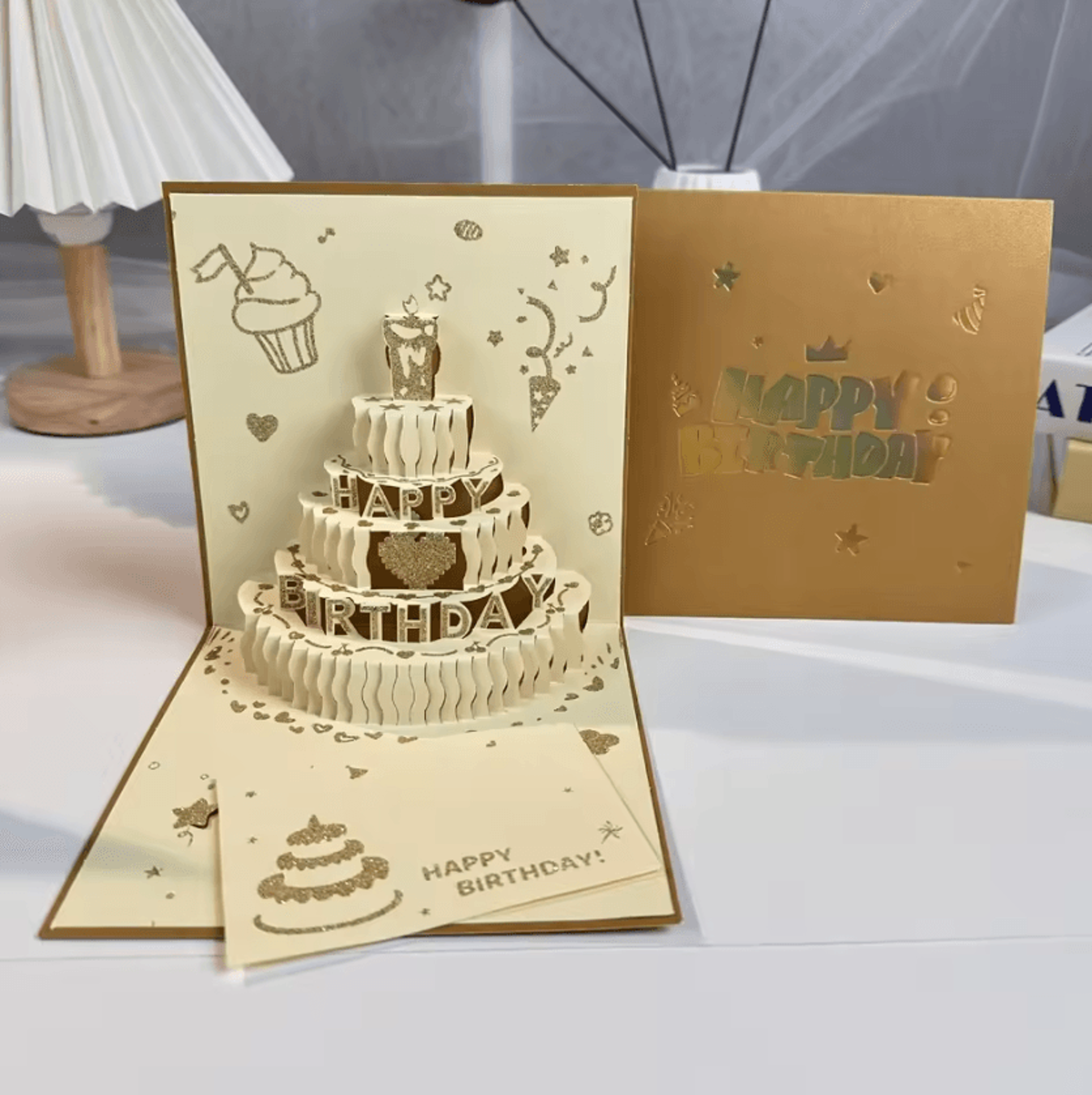 Handmade 3D Pop Up Greeting Card With Envelope 4