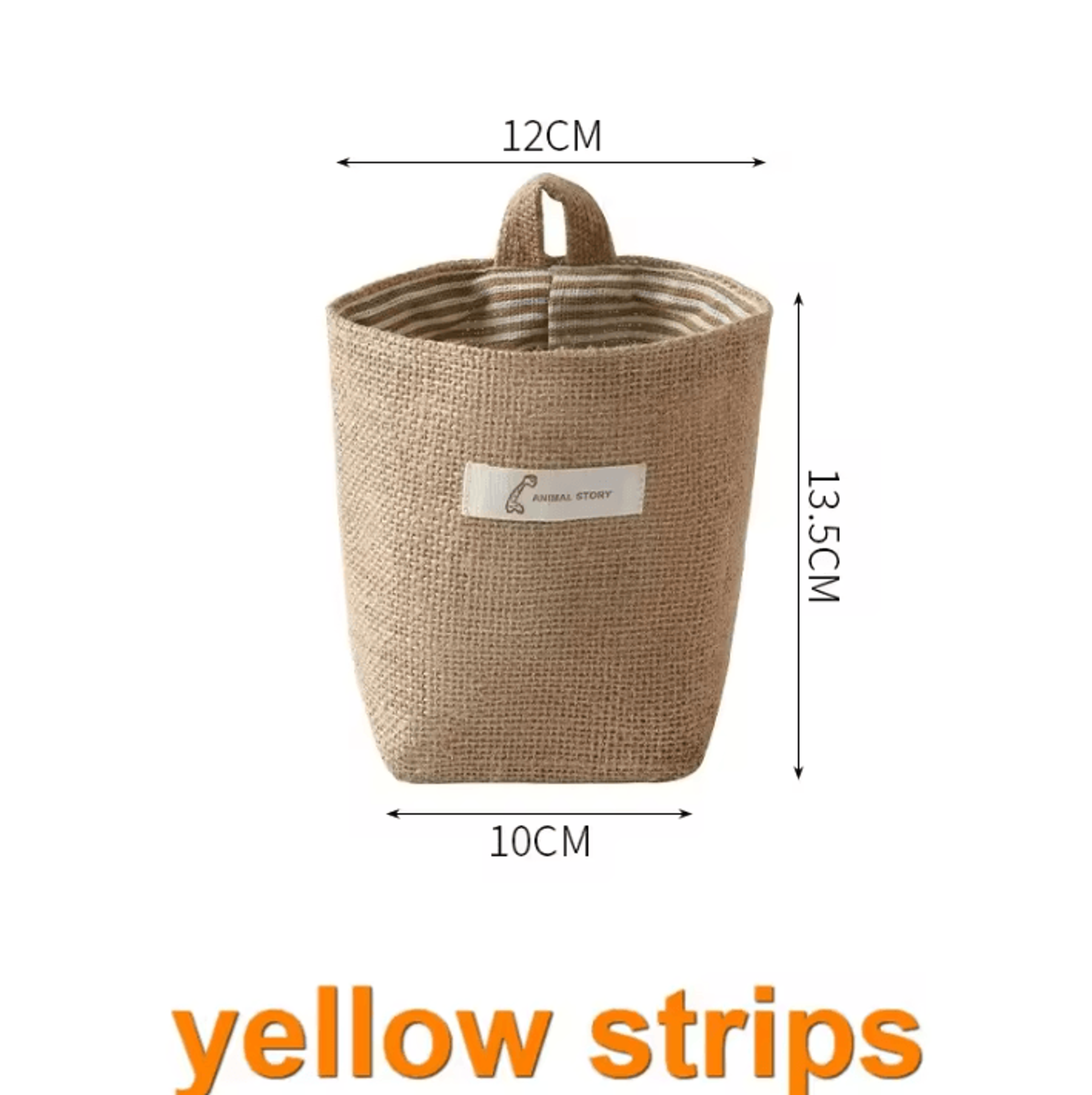 Cotton Linen Wall Hanging Storage Basket 2