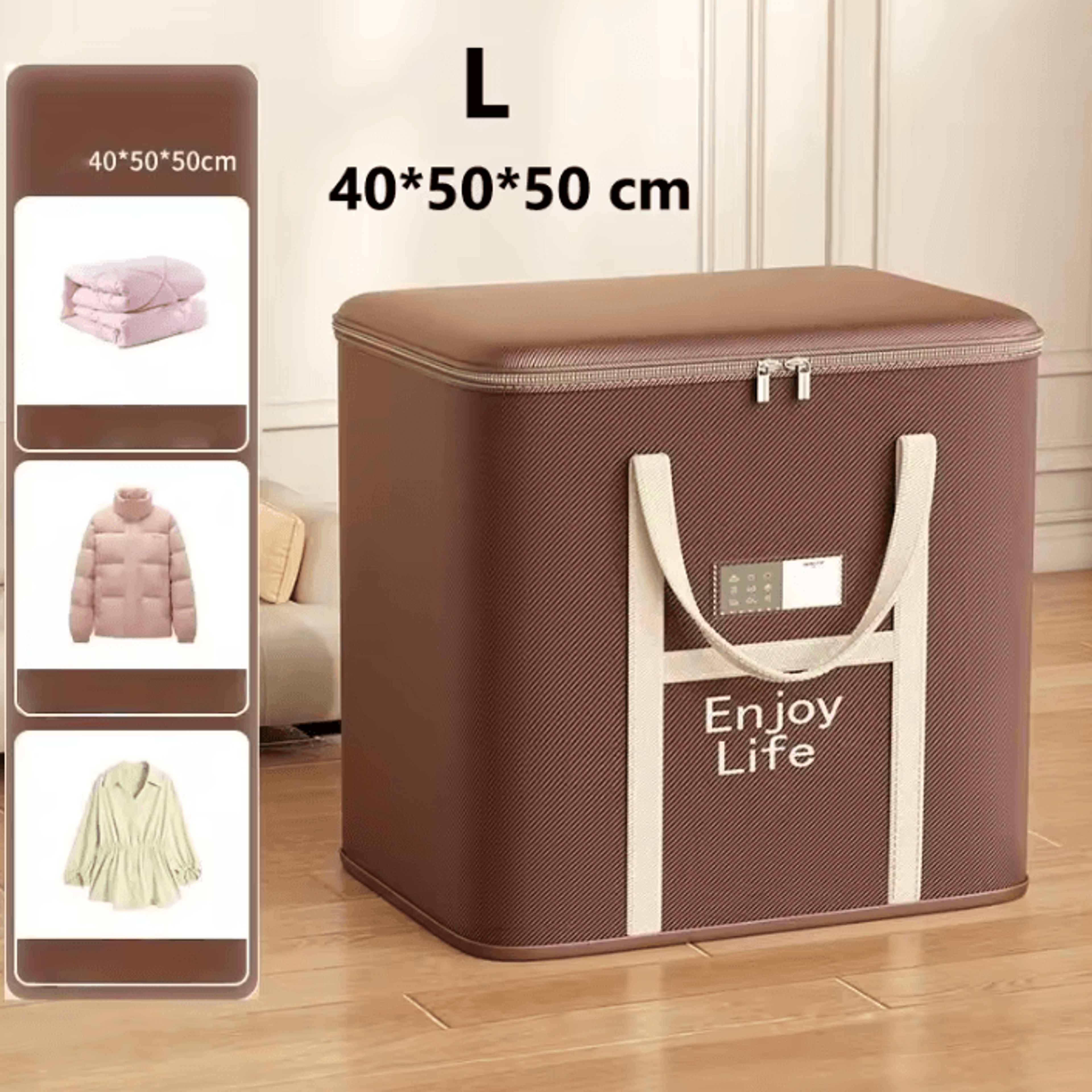 Large Foldable Clothes Storage Bag With Zipper And Handles 4