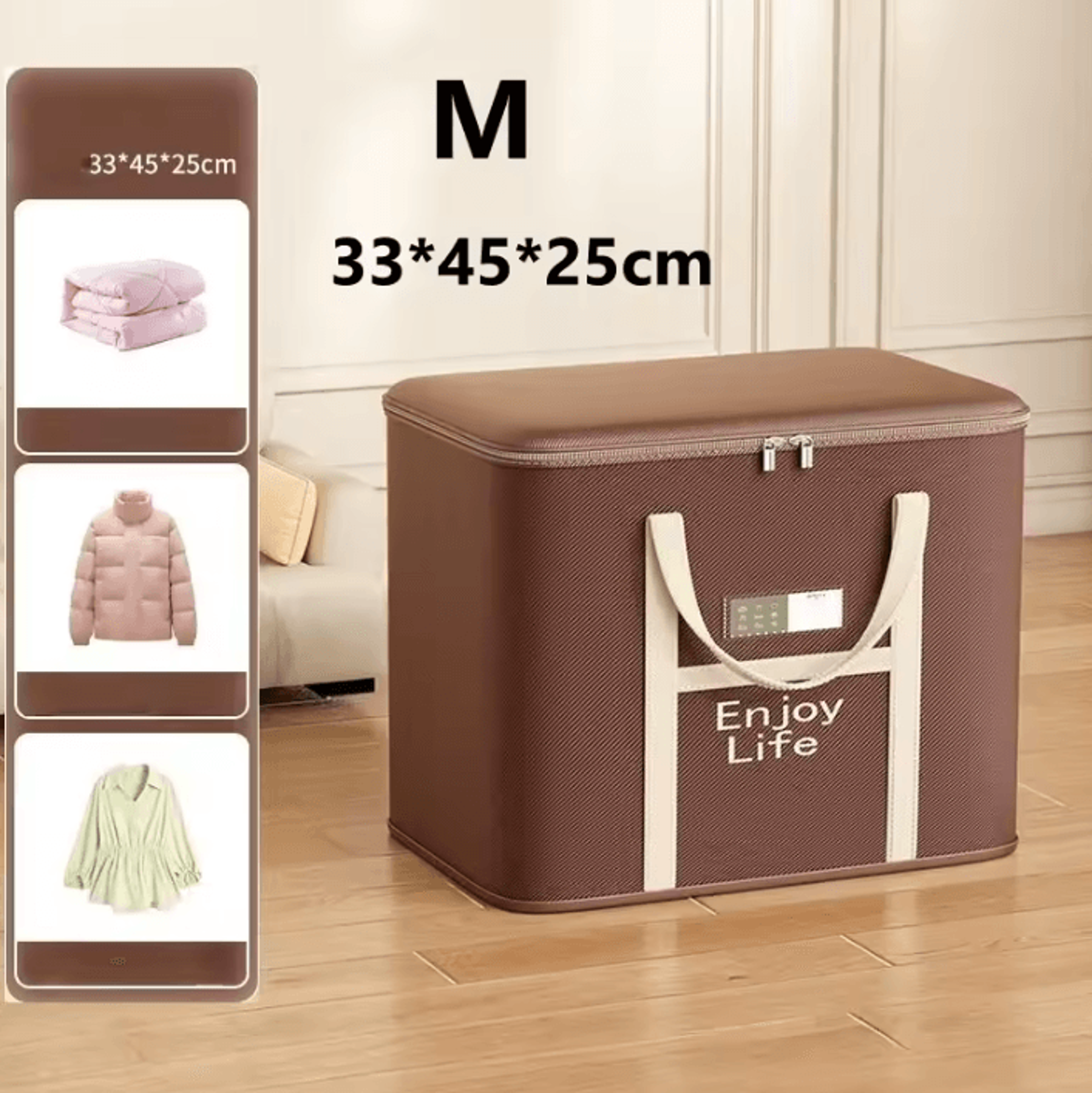 Large Foldable Clothes Storage Bag With Zipper And Handles 5