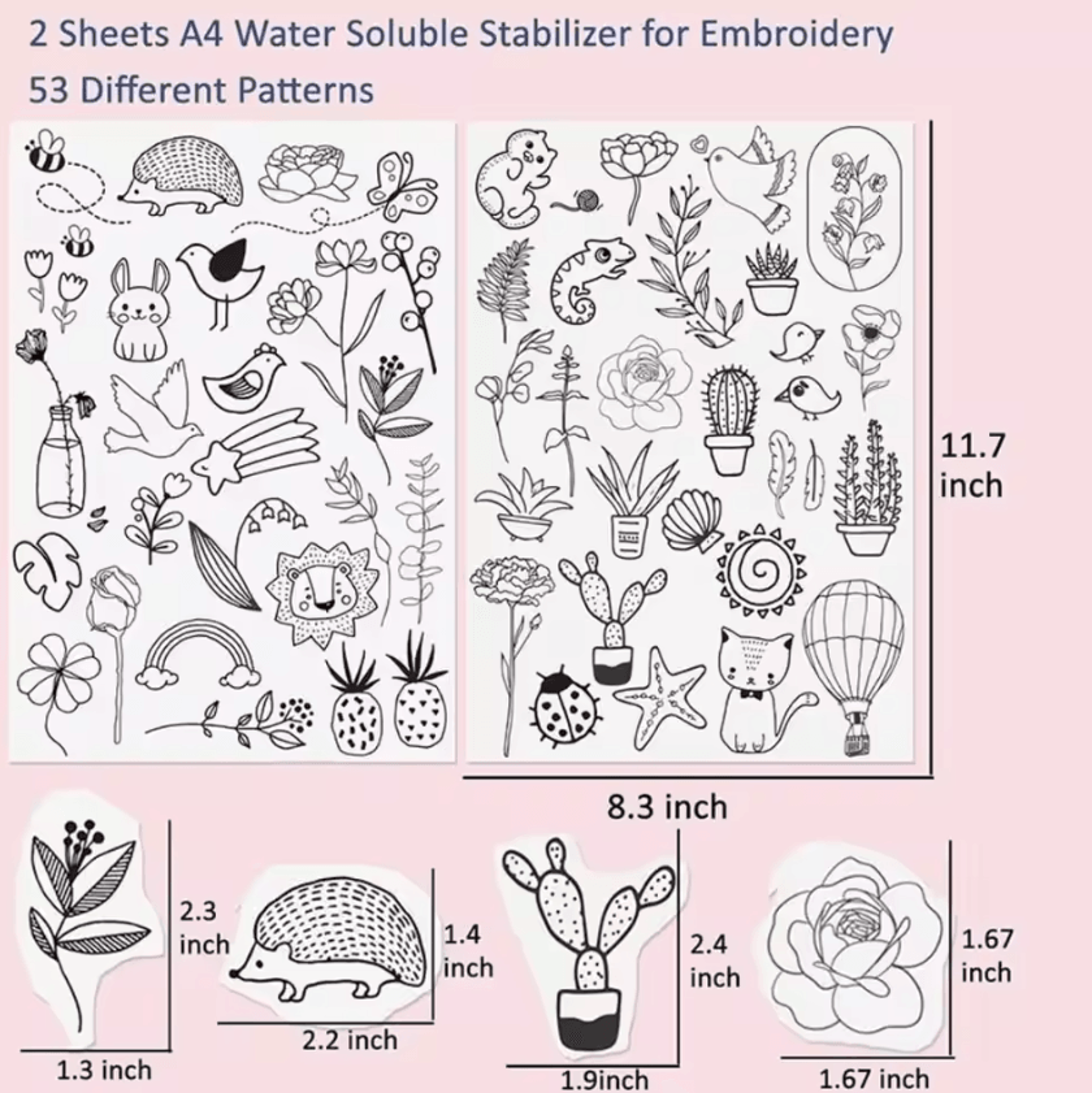 Water Soluble Embroidery Stabilizer Transfer Paper 2