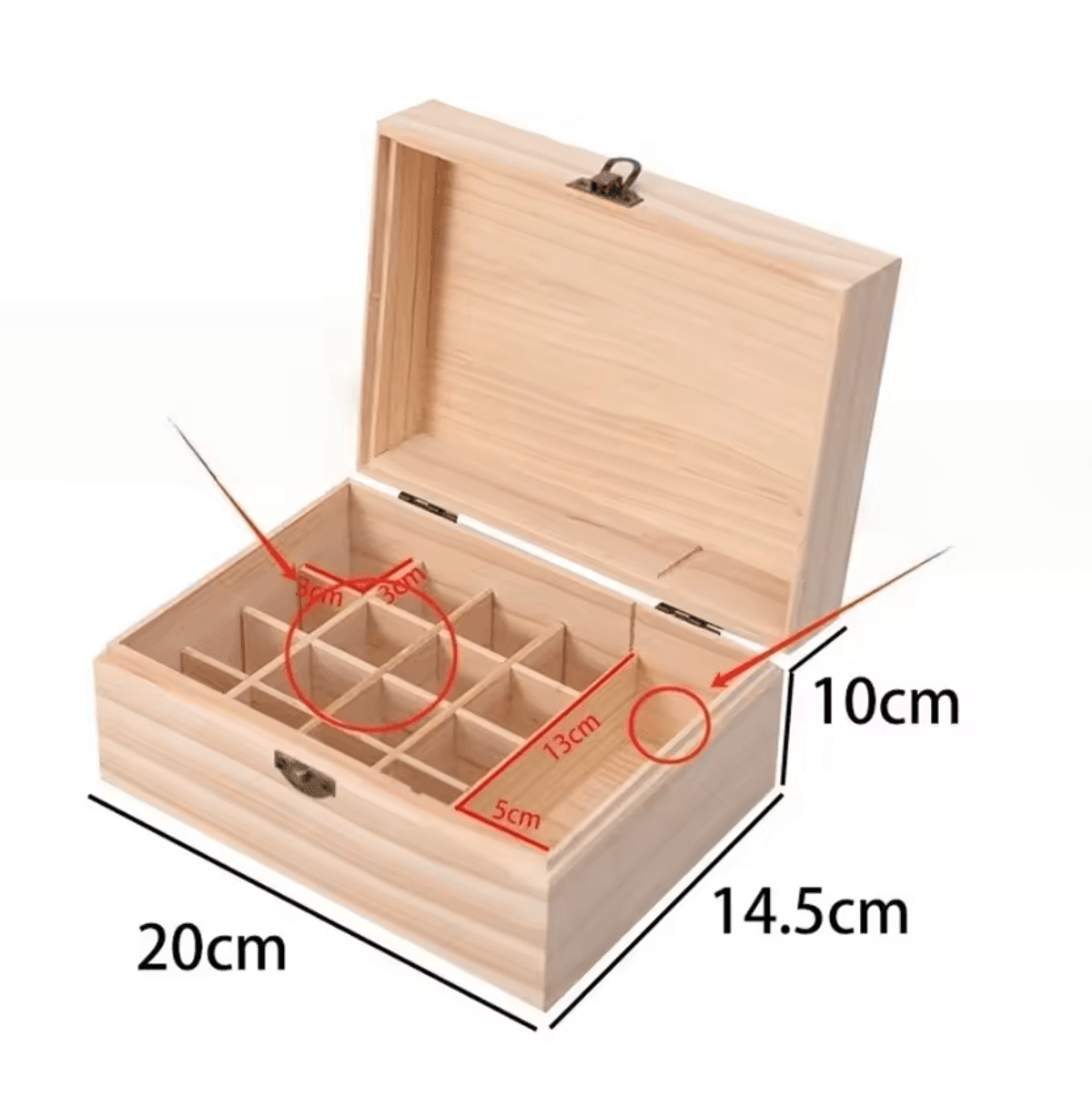 Wooden Essential Oil Storage Box With Multiple Slots 6