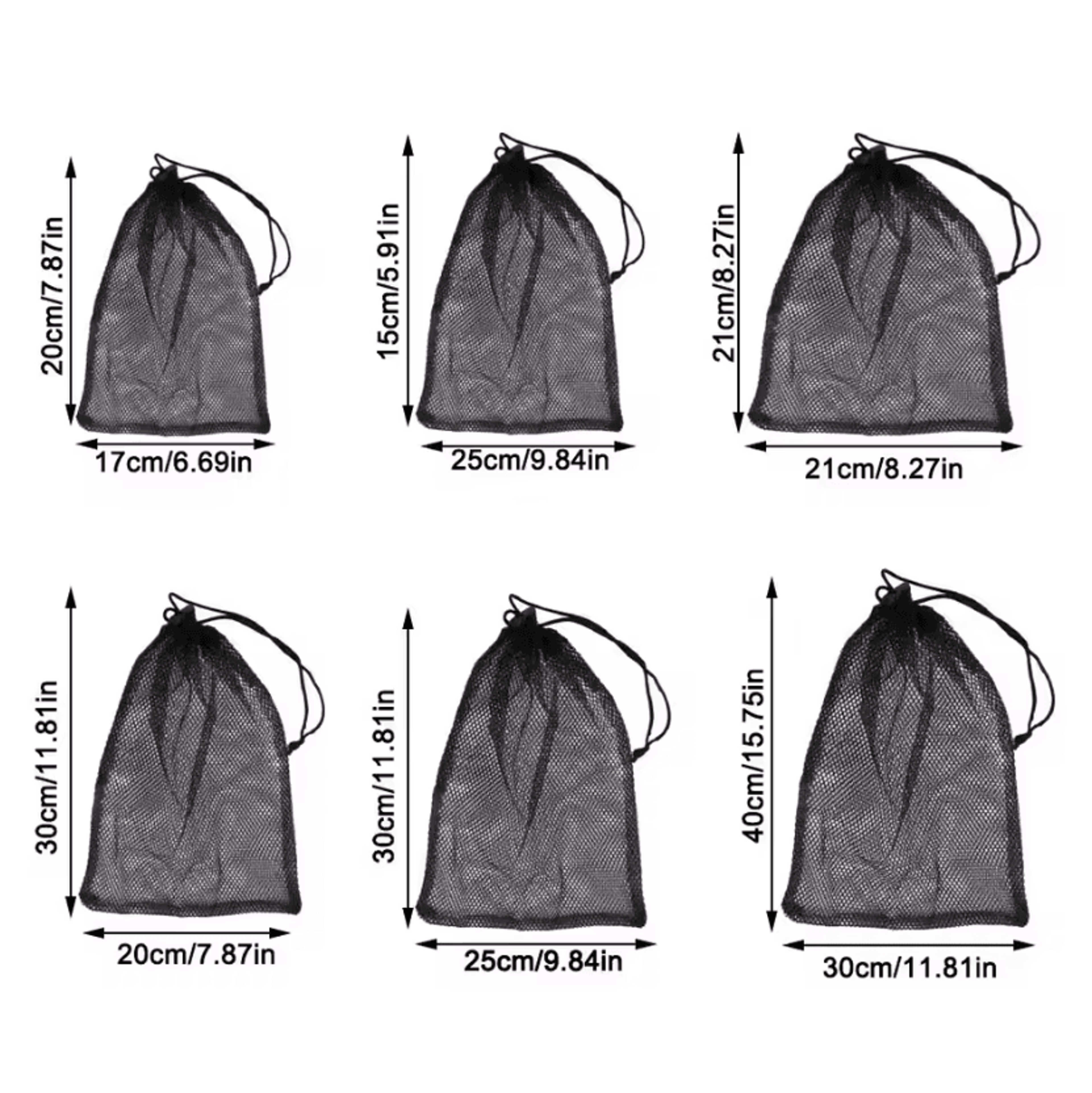 Durable Nylon Mesh Drawstring Storage Pouch 3