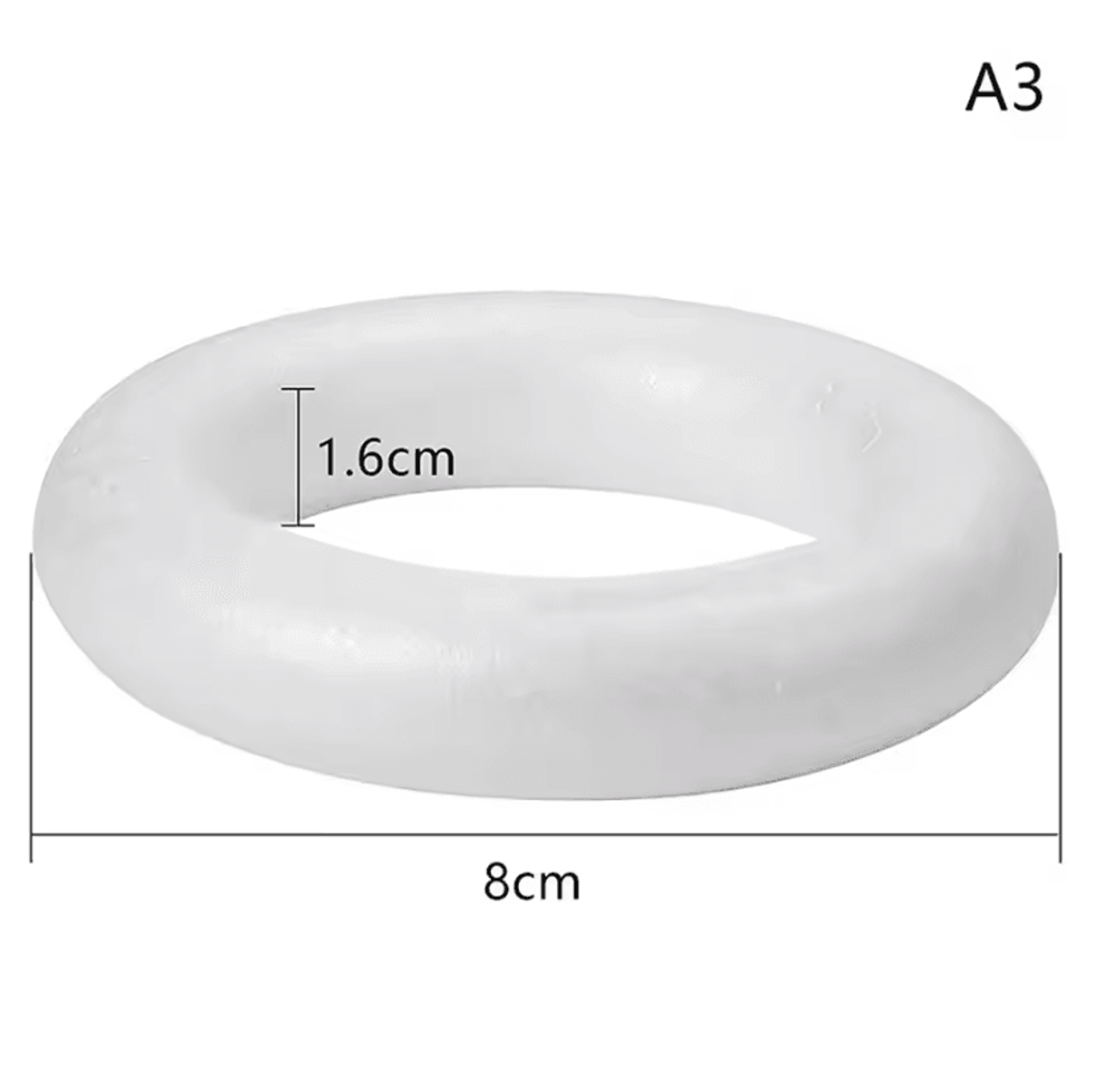 White Polystyrene Foam Ring For DIY Wreath Crafts 6