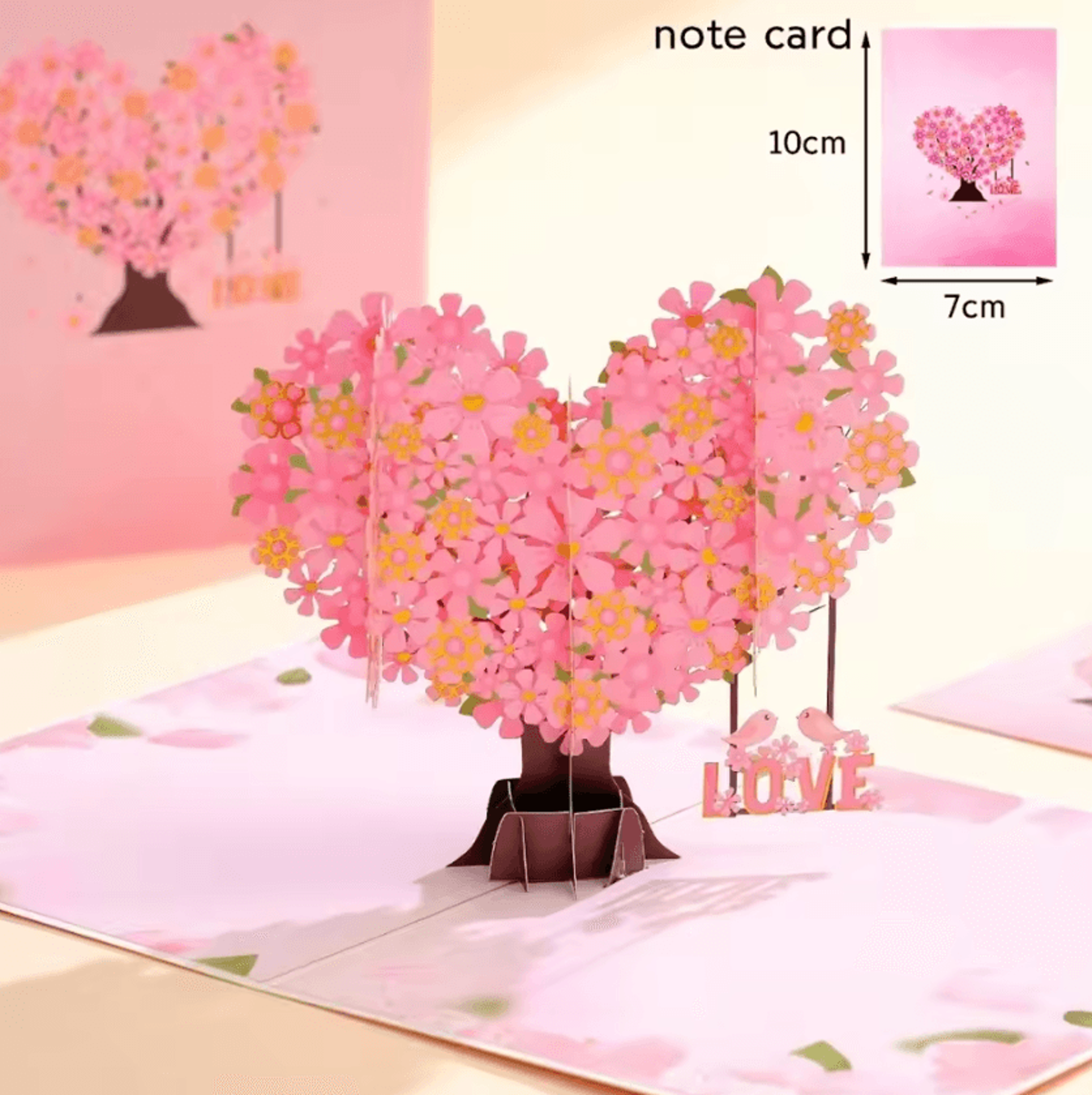 3D Love Tree Pop Up Anniversary Card 2
