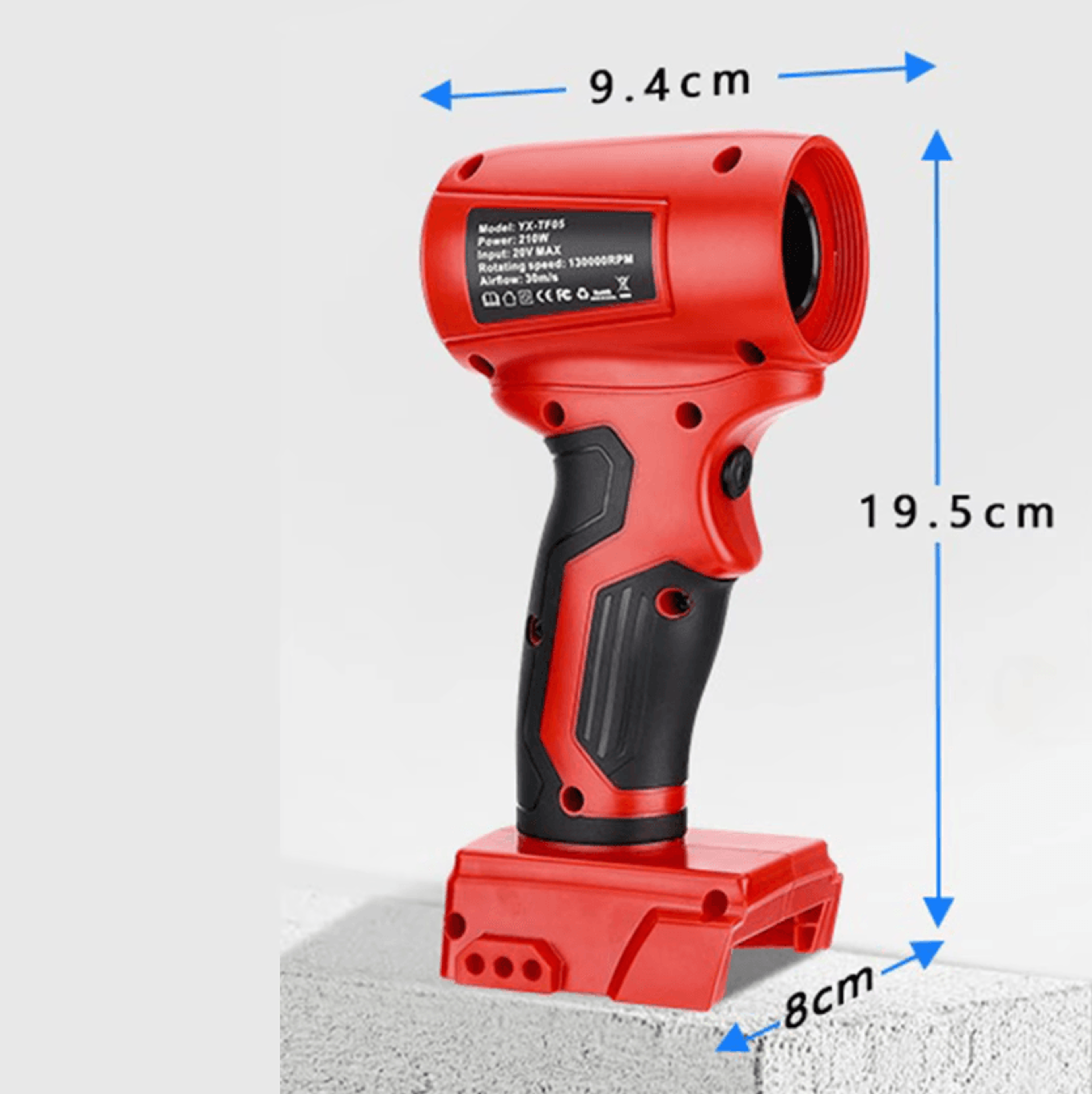210W High Speed Mini Jet Blower For Milwaukee 18V Battery 1