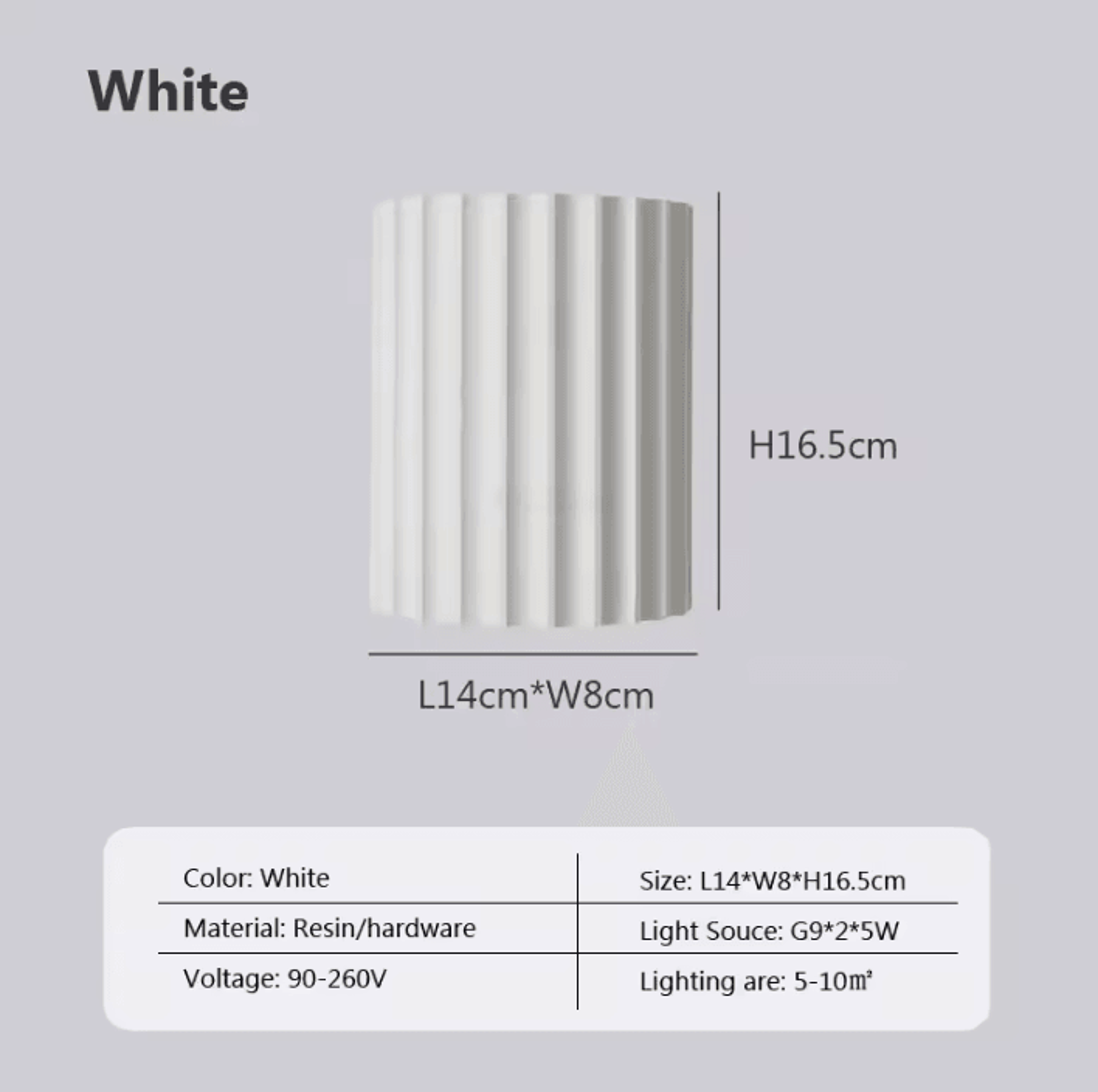 Modern Macaron Resin G9 LED Wall Sconce 5