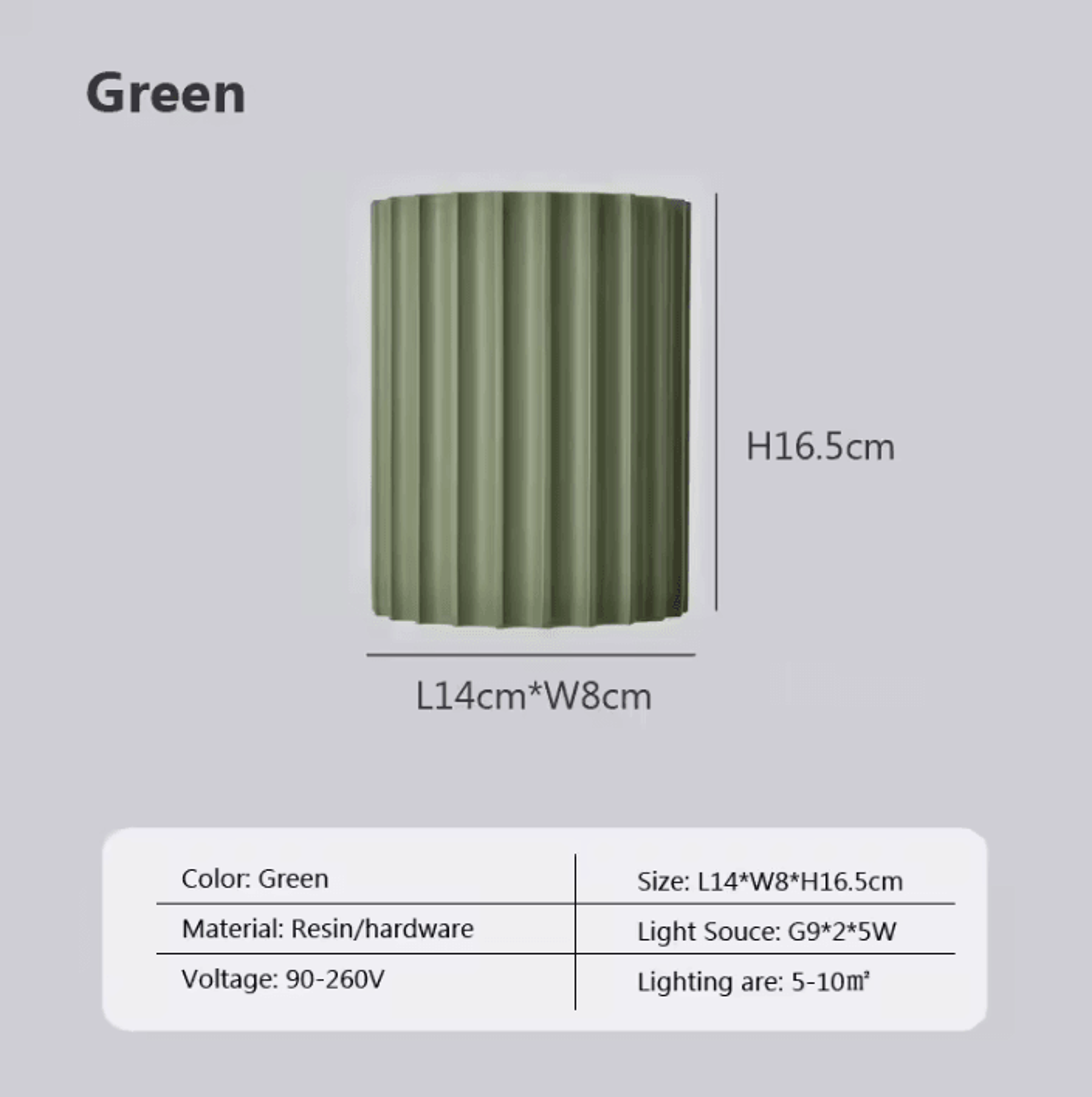 Modern Macaron Resin G9 LED Wall Sconce 6