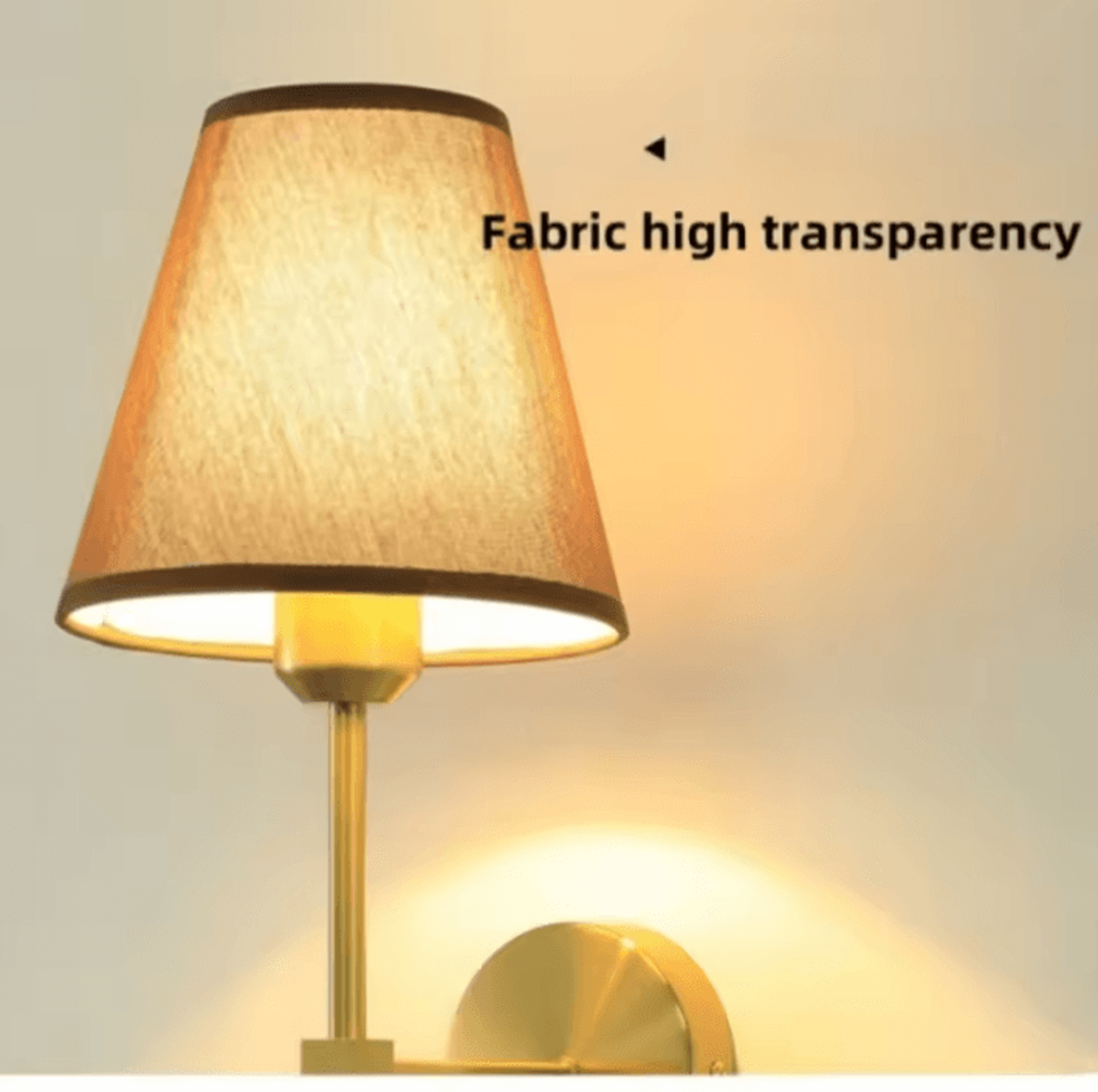 Vintage E27 Fabric Shade Wall Sconce 3