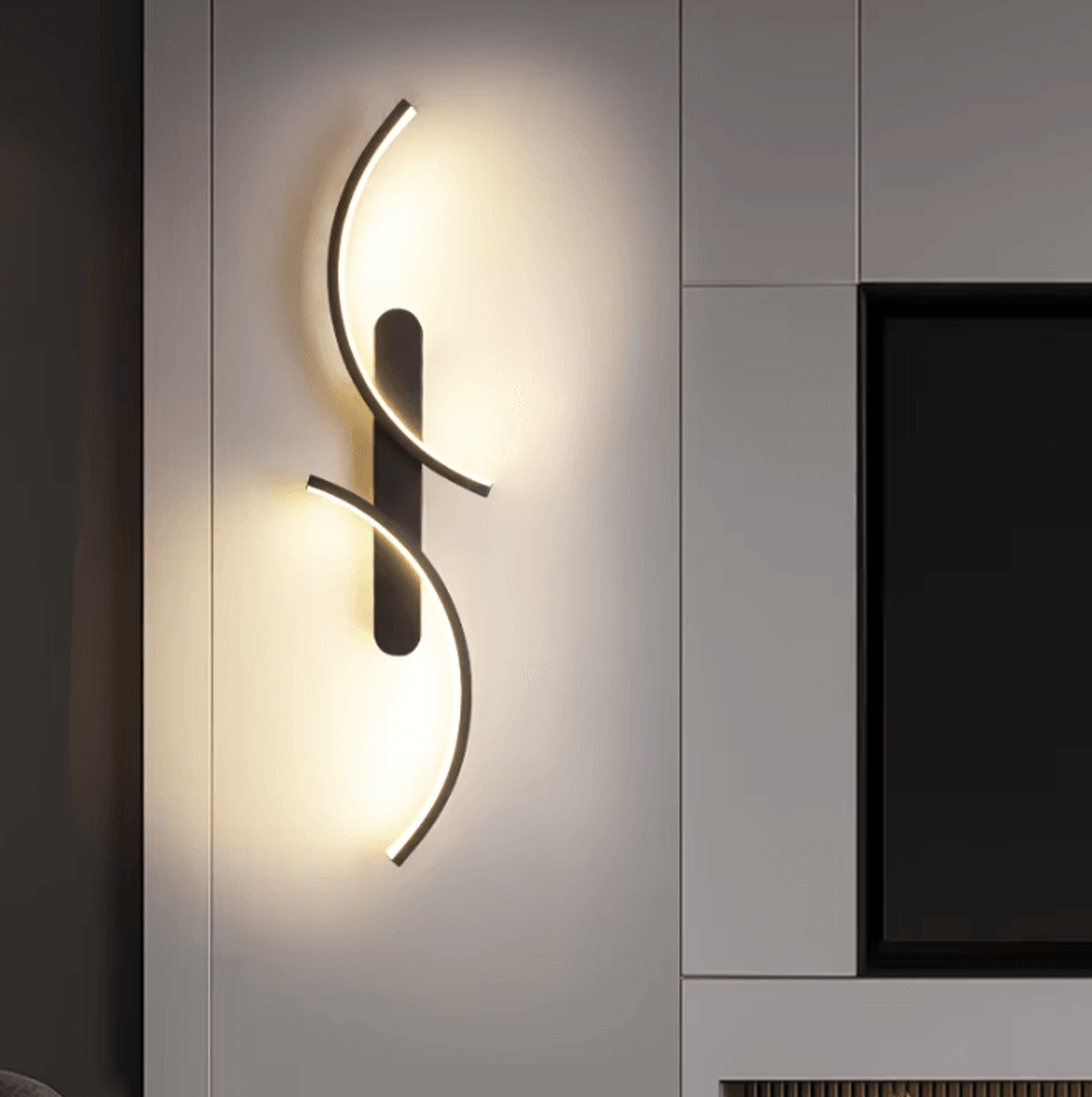 Modern C Shape LED Wall Sconce 1