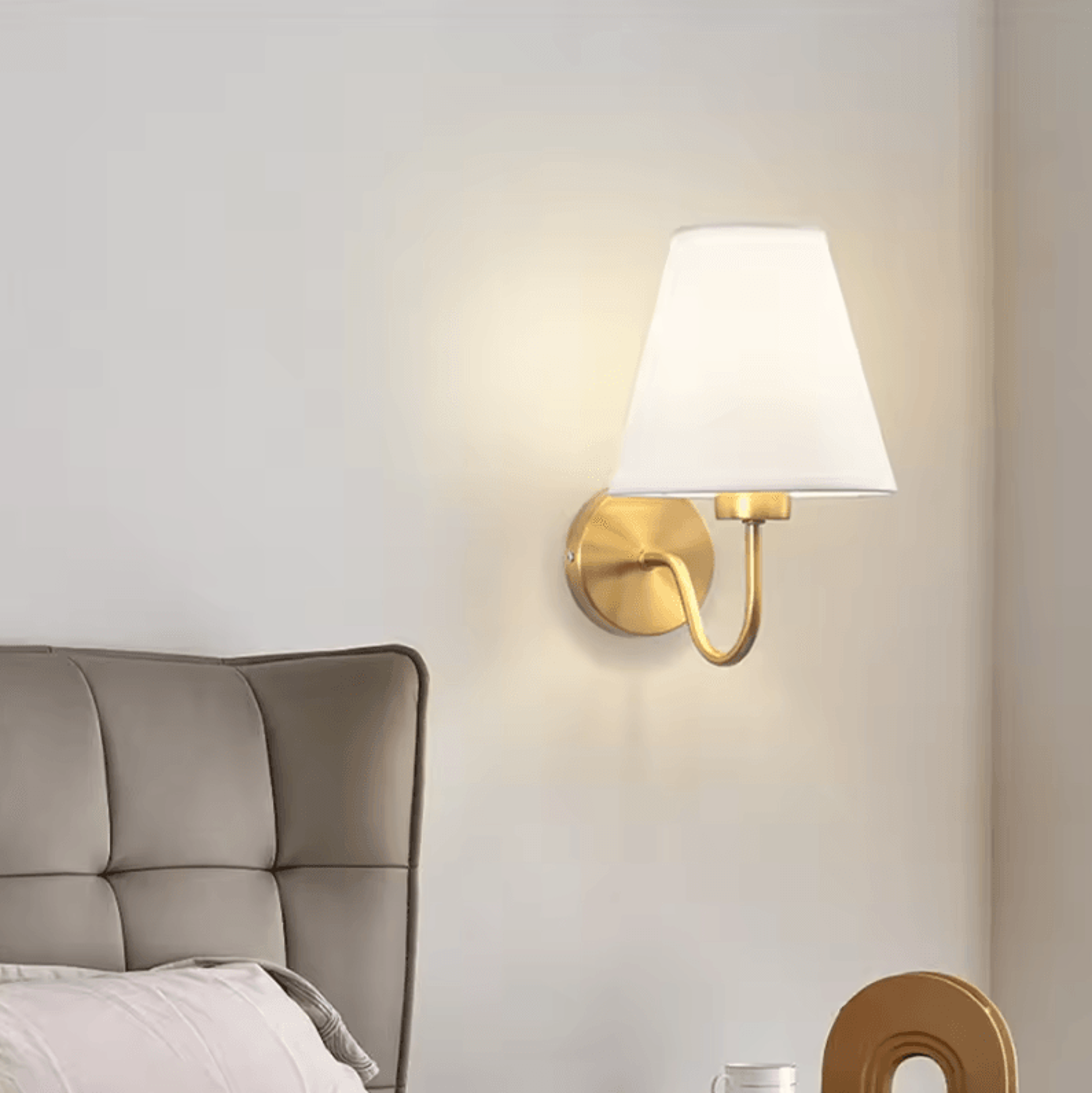 Nordic E27 Fabric Shade Wall Sconce 0