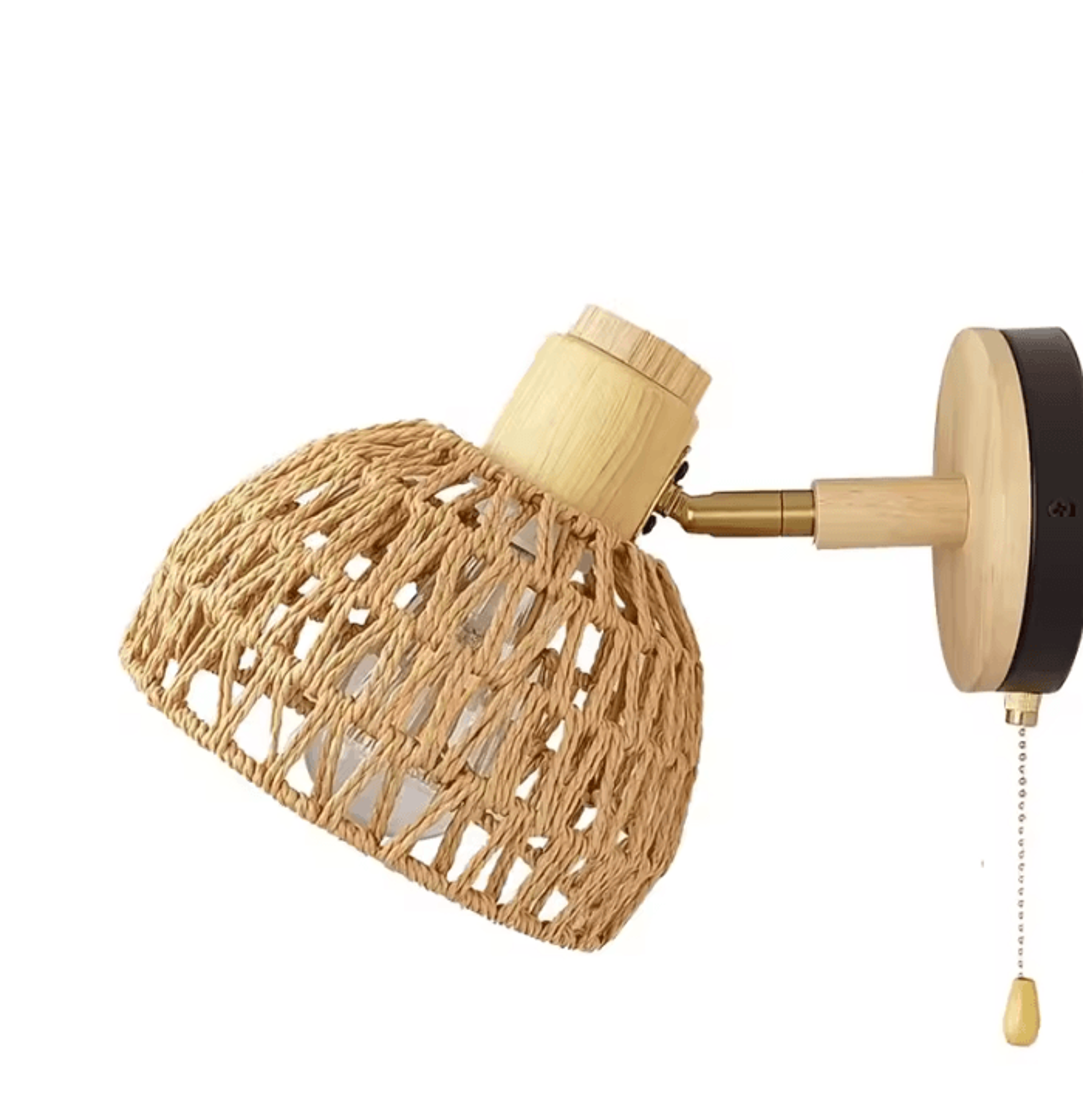 Japanese Rattan Hemp Rope Wall Lamp 3