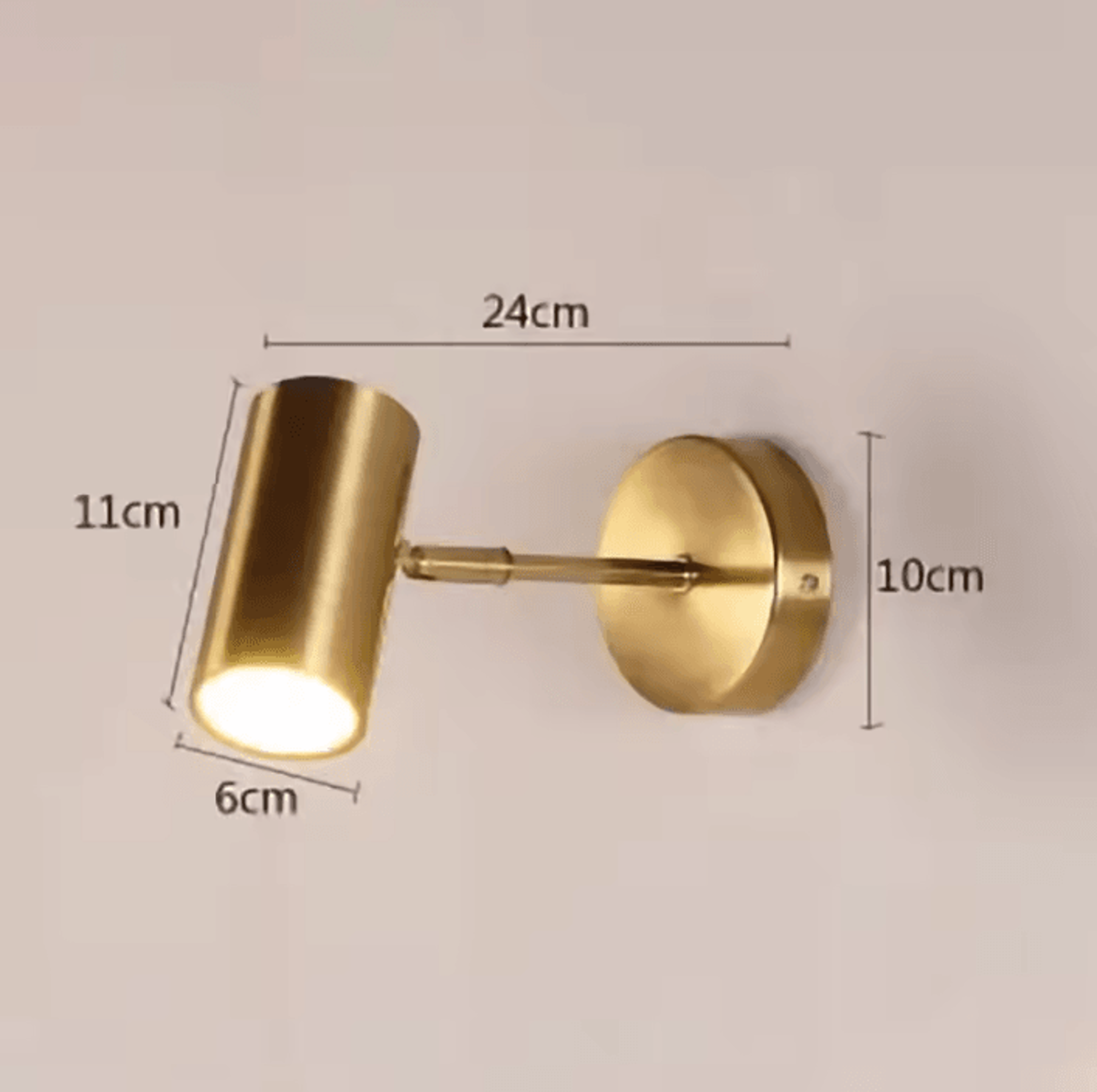 Modern Adjustable Gold LED Wall Lamp 6
