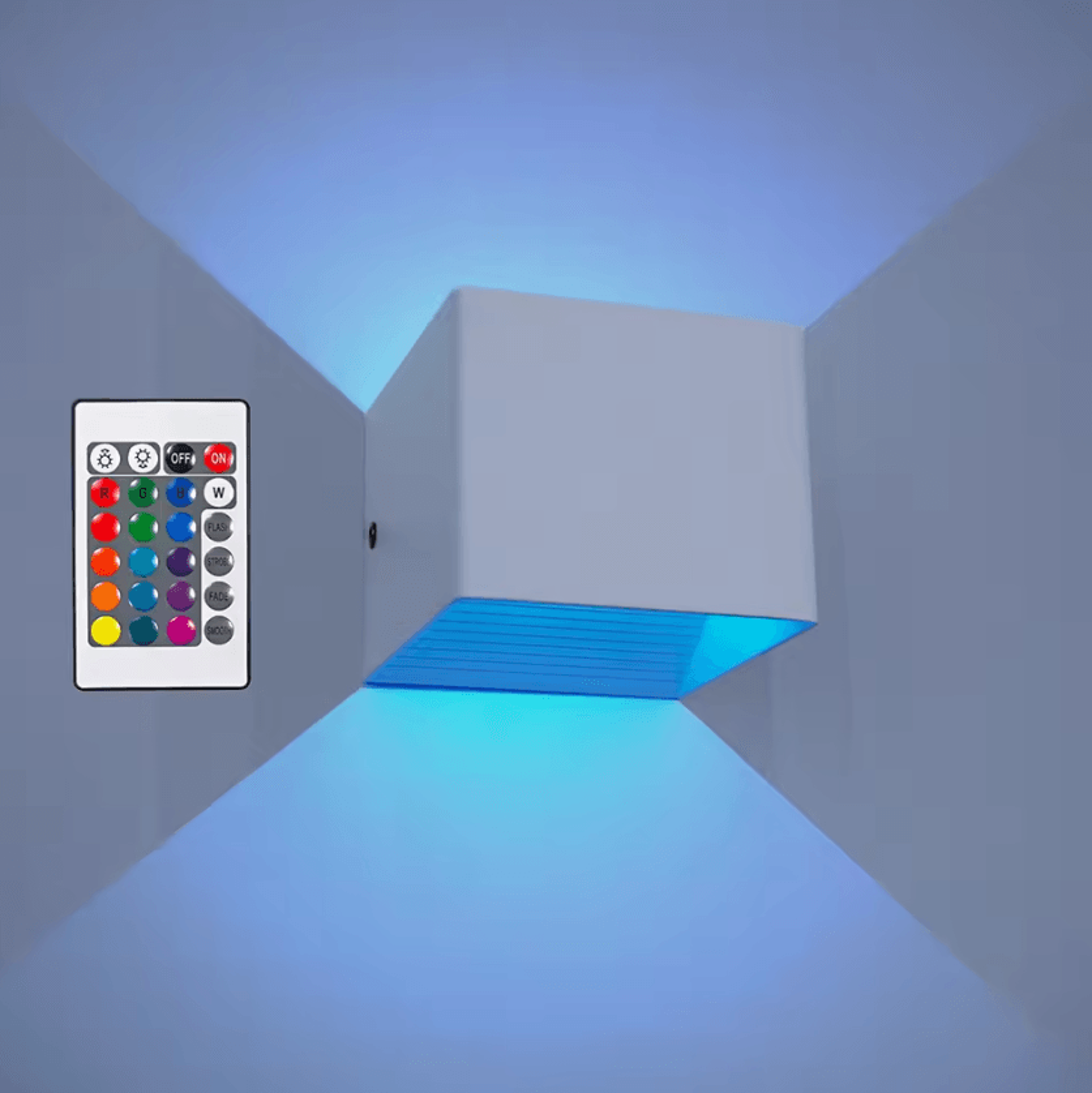 3W RGB Remote Control LED Wall Sconce 6