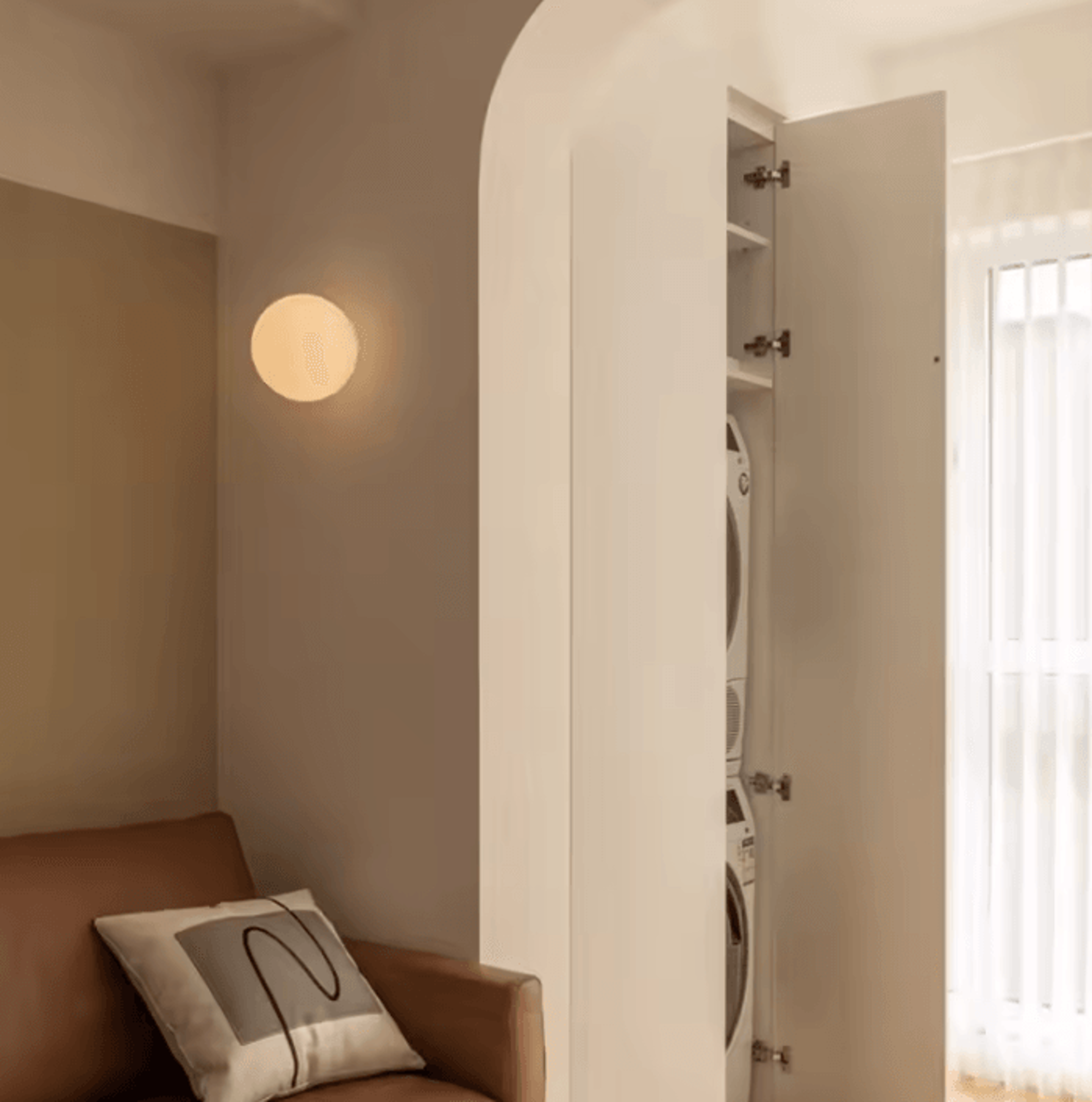 Nordic Milk White Glass Globe LED Wall Light 4
