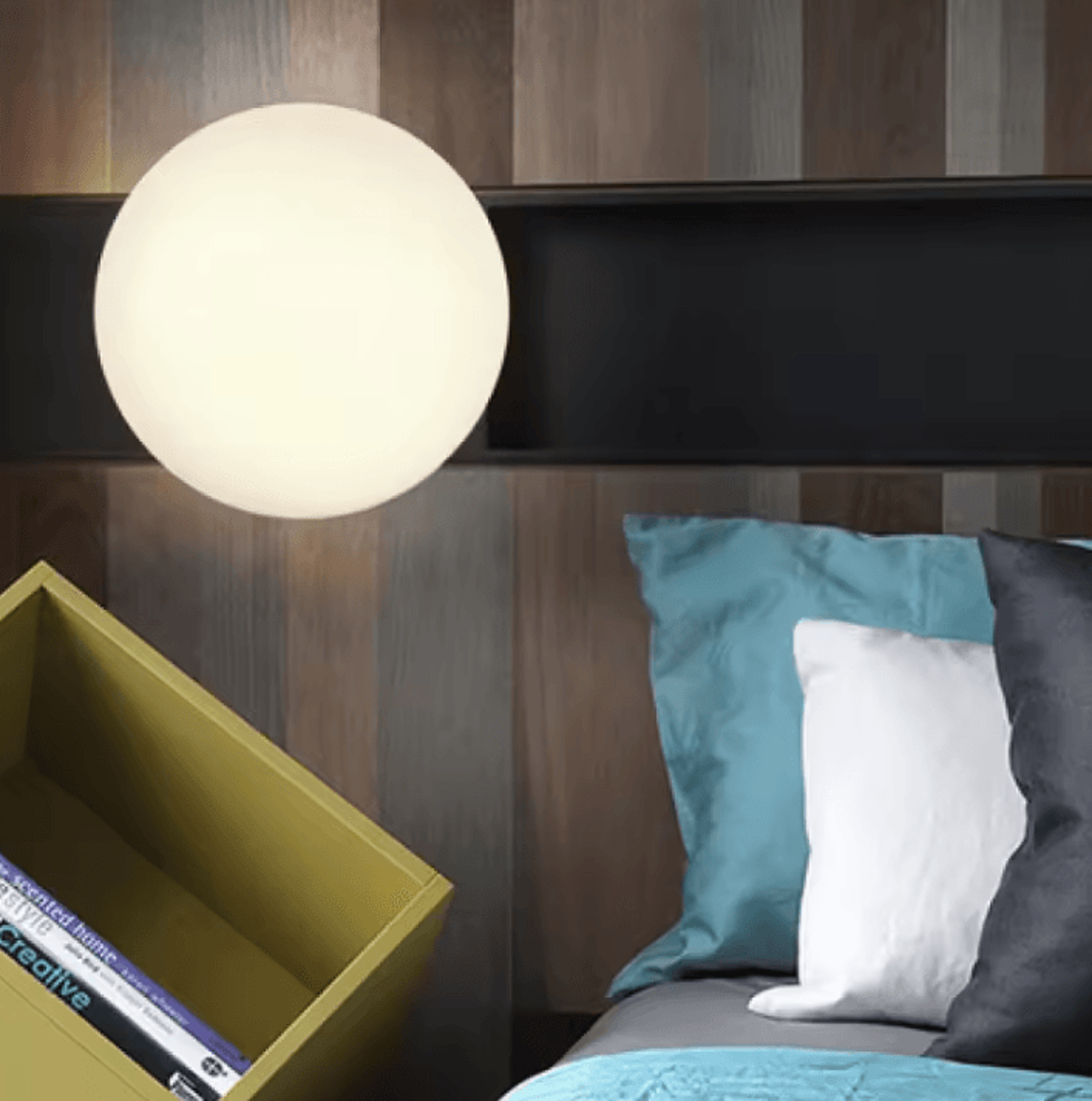 Nordic Milk White Glass Globe LED Wall Light 1