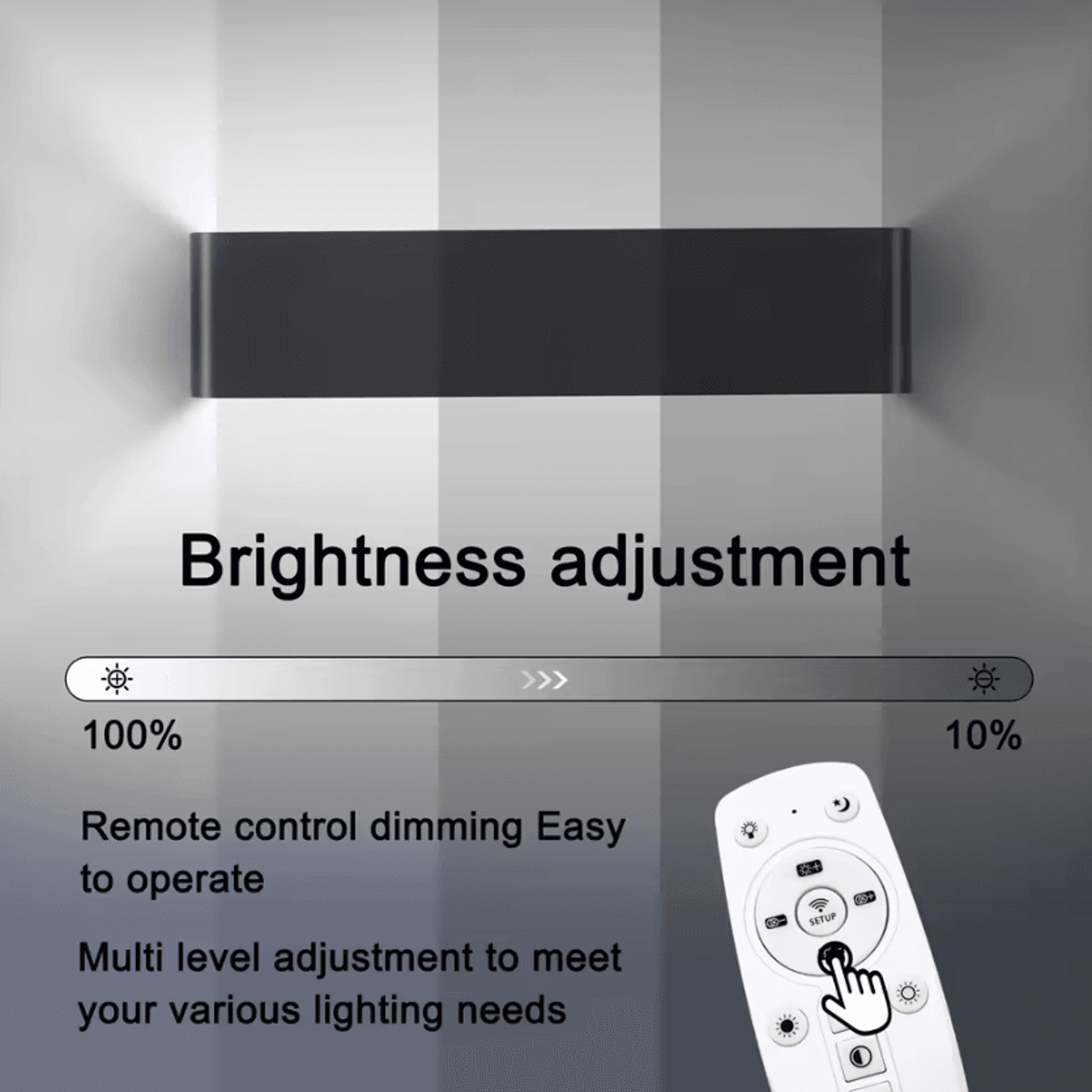 16W Remote Control Dimmable LED Wall Lamp 0