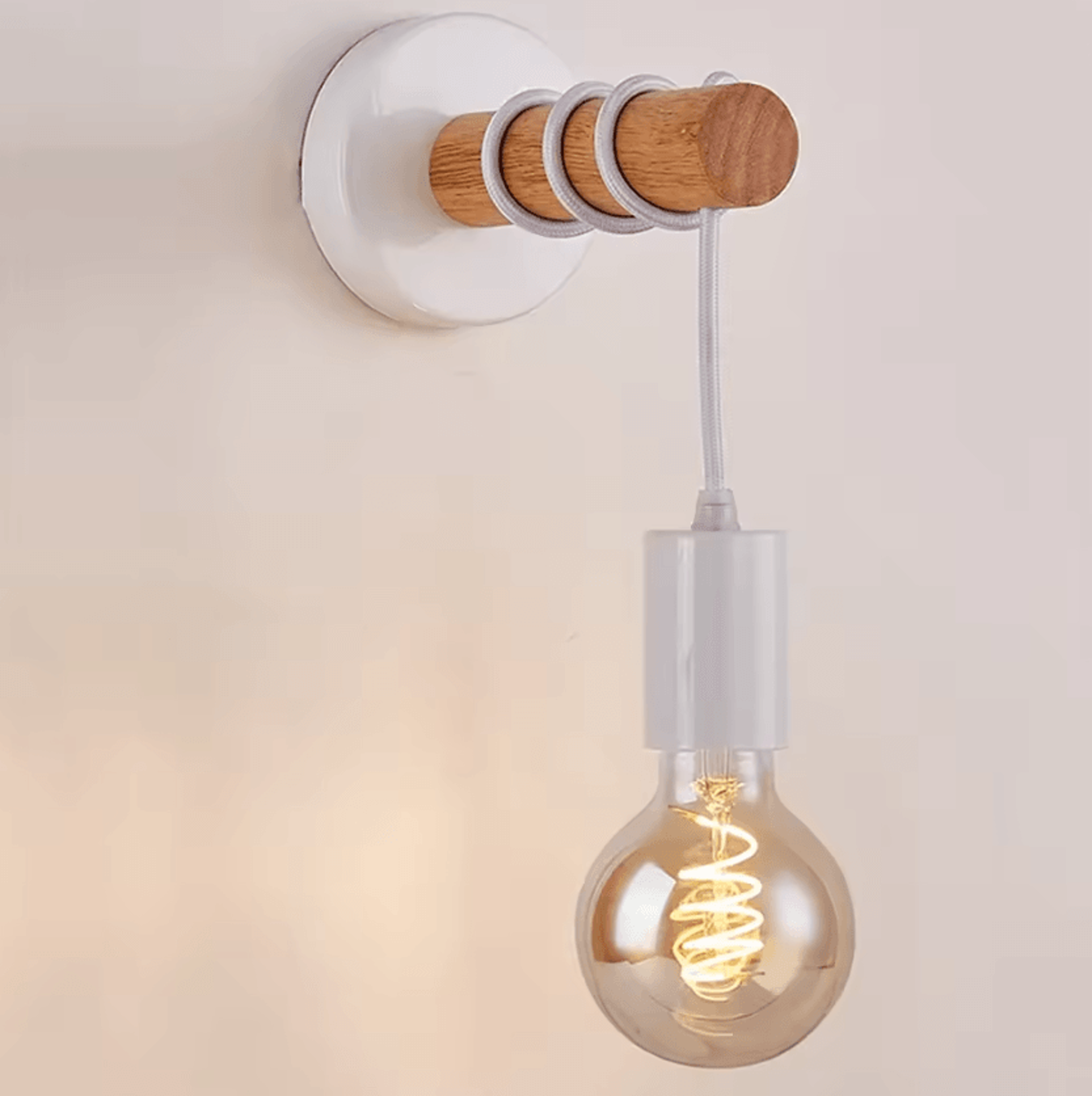 Retro Wood E27 Wall Sconce 0