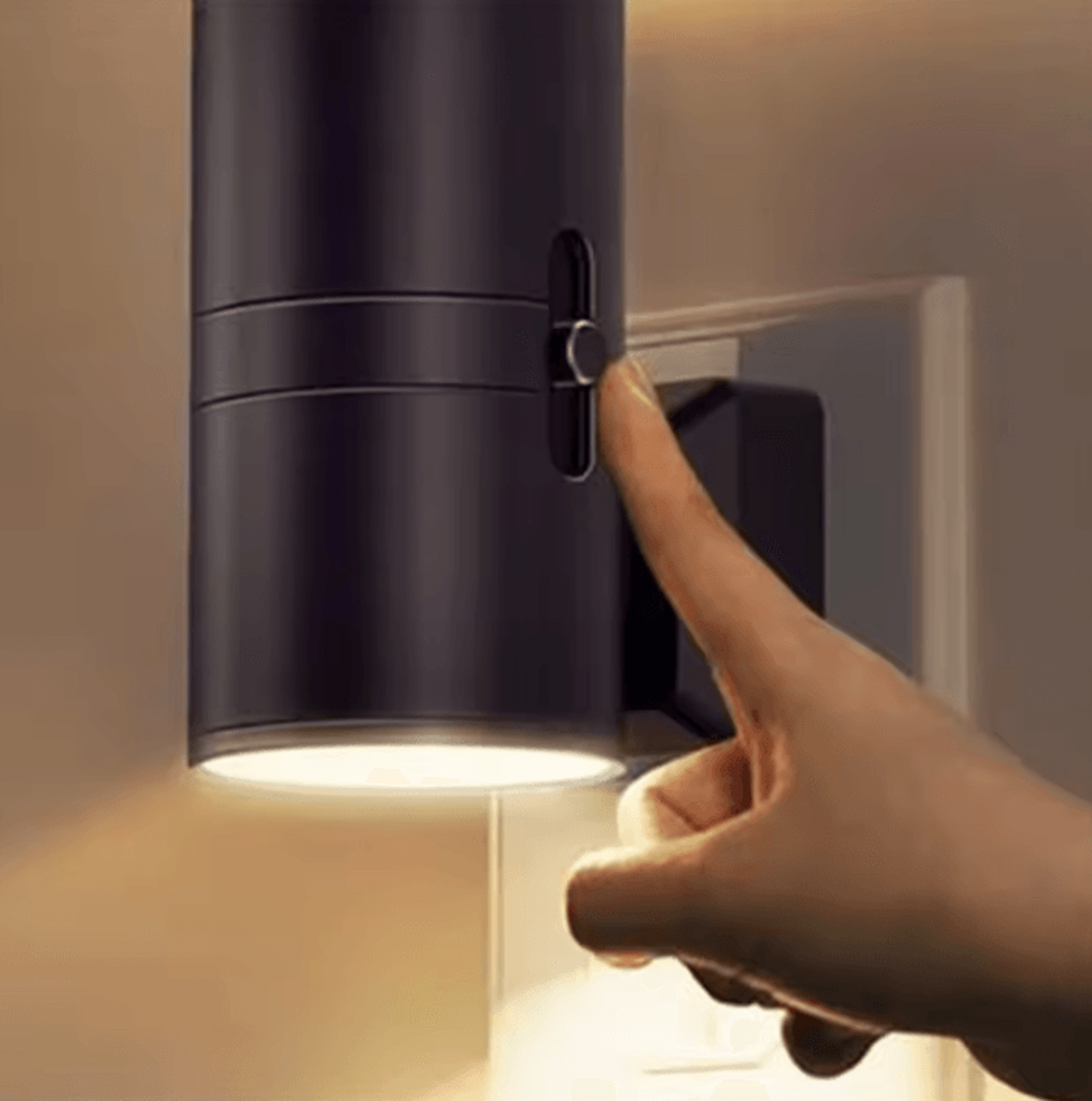 Cylindrical LED Plug In Wall Light Modern Night Lamp 1