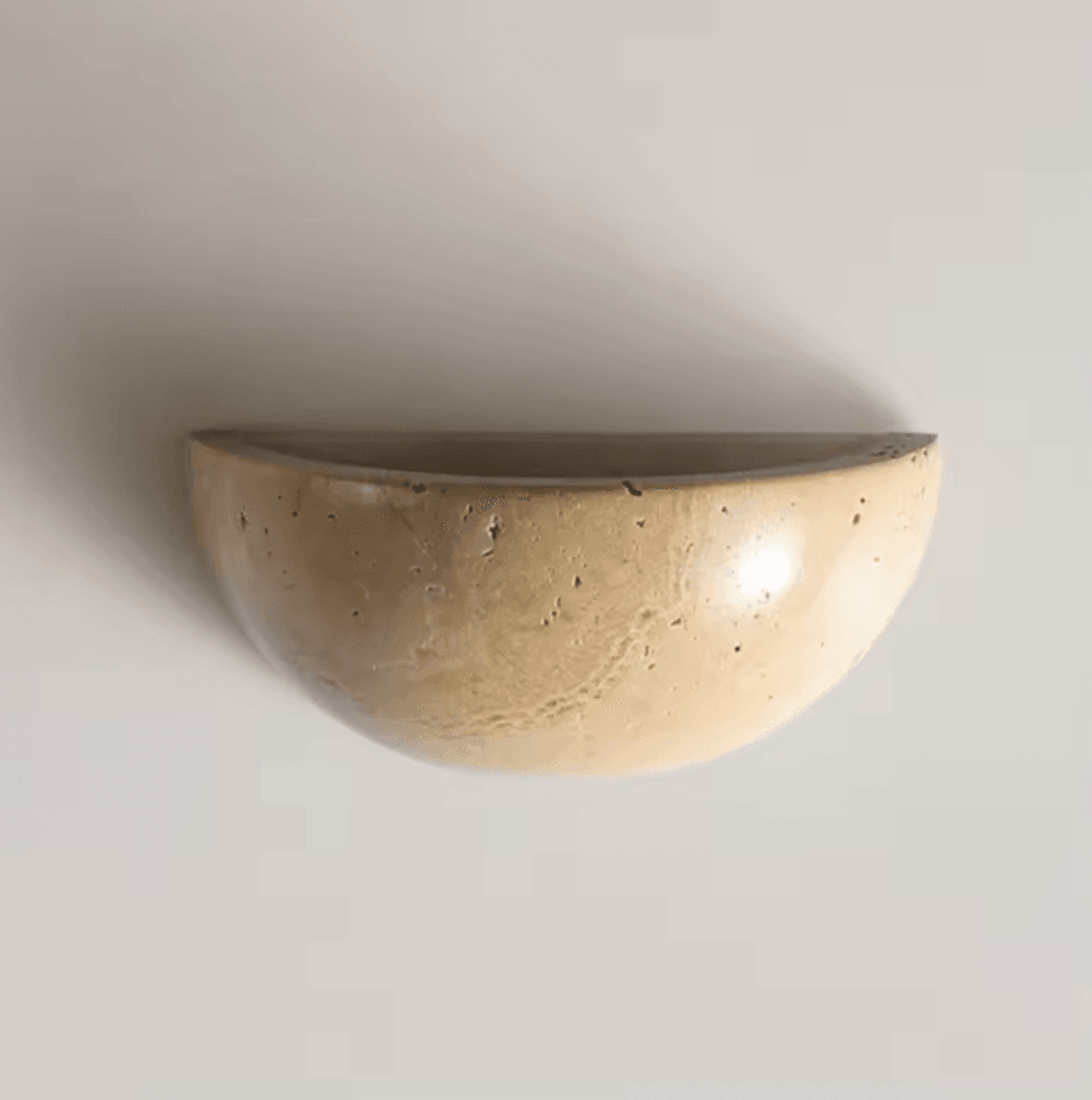 Nordic Cave Stone LED Wall Lamp Semi Circular Bedside Light 2