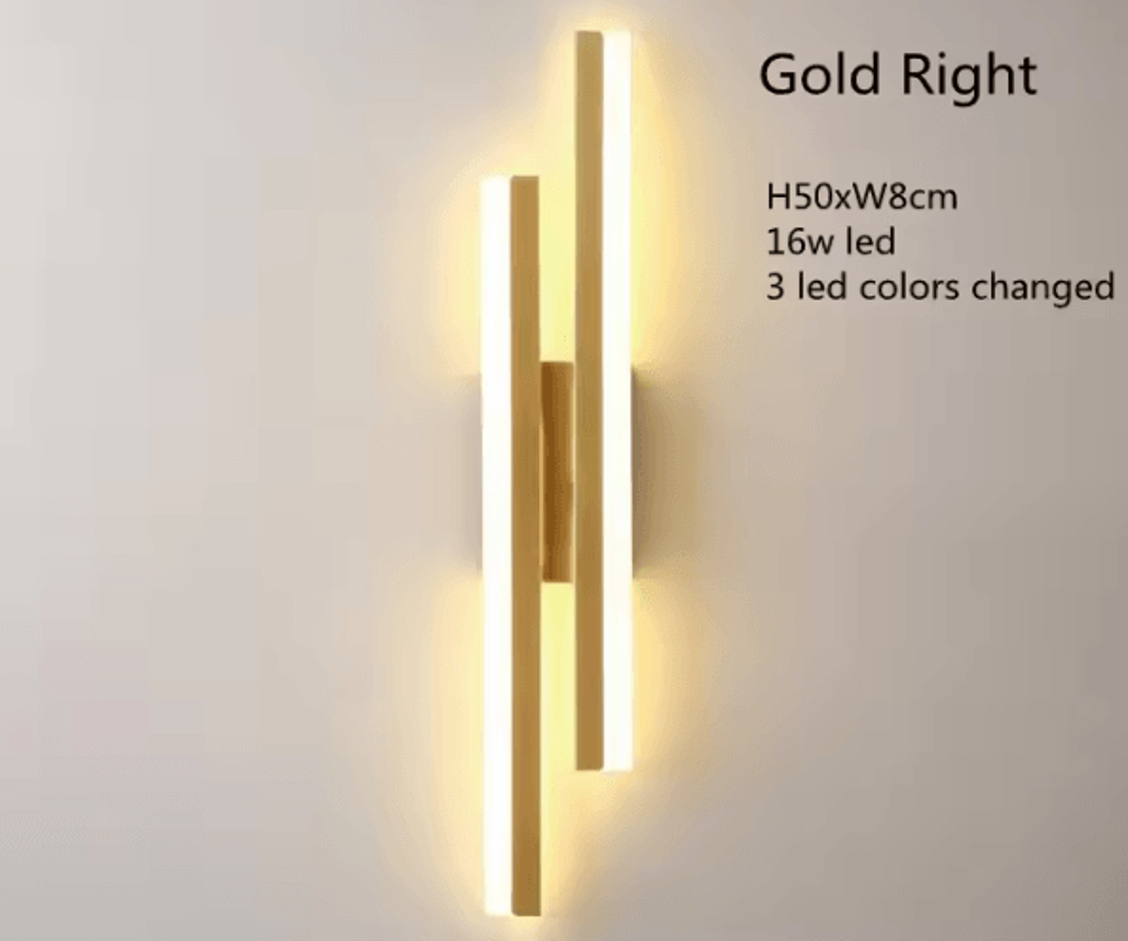 Copper Line LED Wall Lamp Modern Acrylic Wall Sconce 5