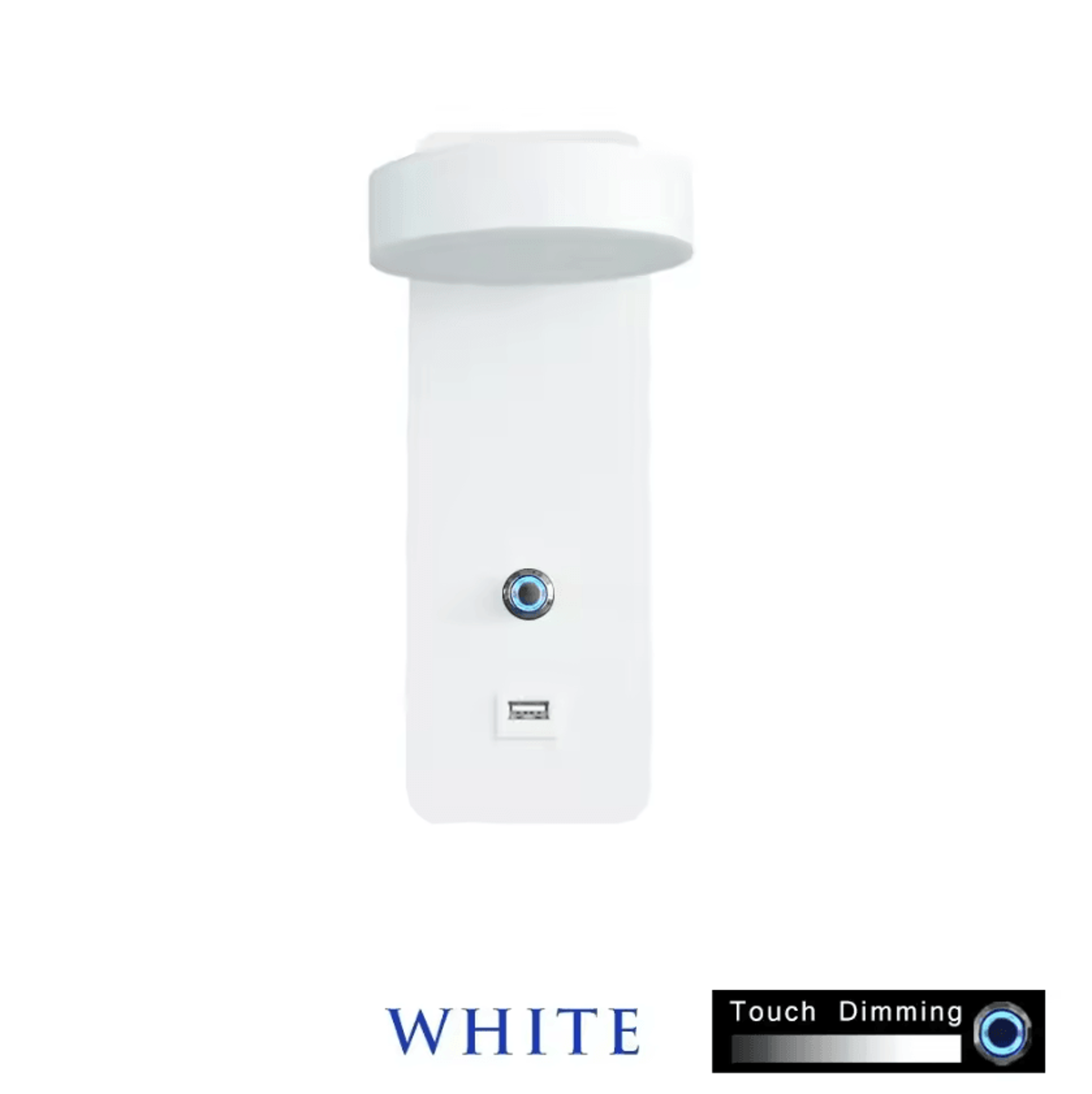 Modern LED Wall Light With Touch Dimming And USB Port 4