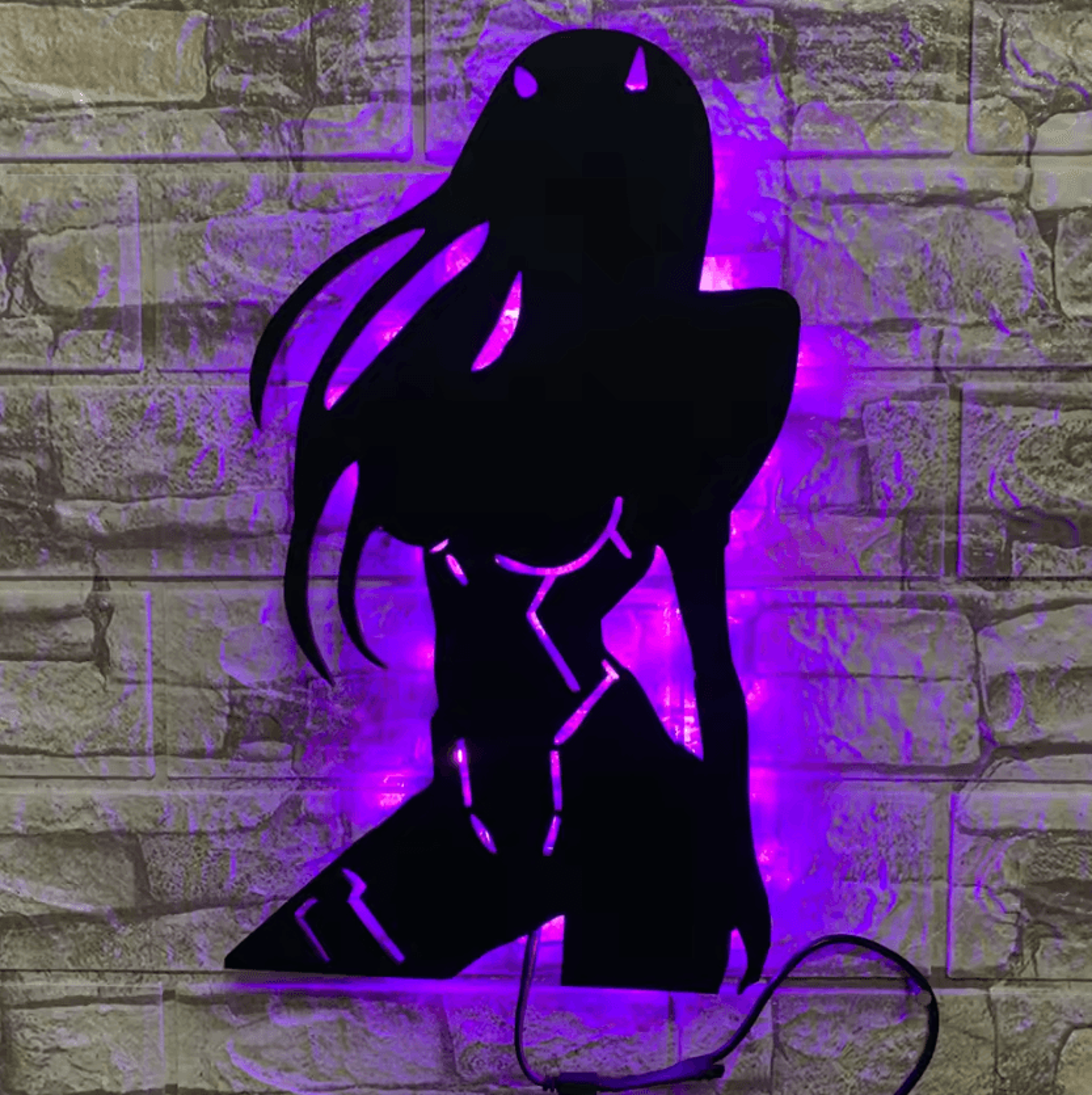 Beautiful Girl LED Wall Lamp USB Remote Night Light 2