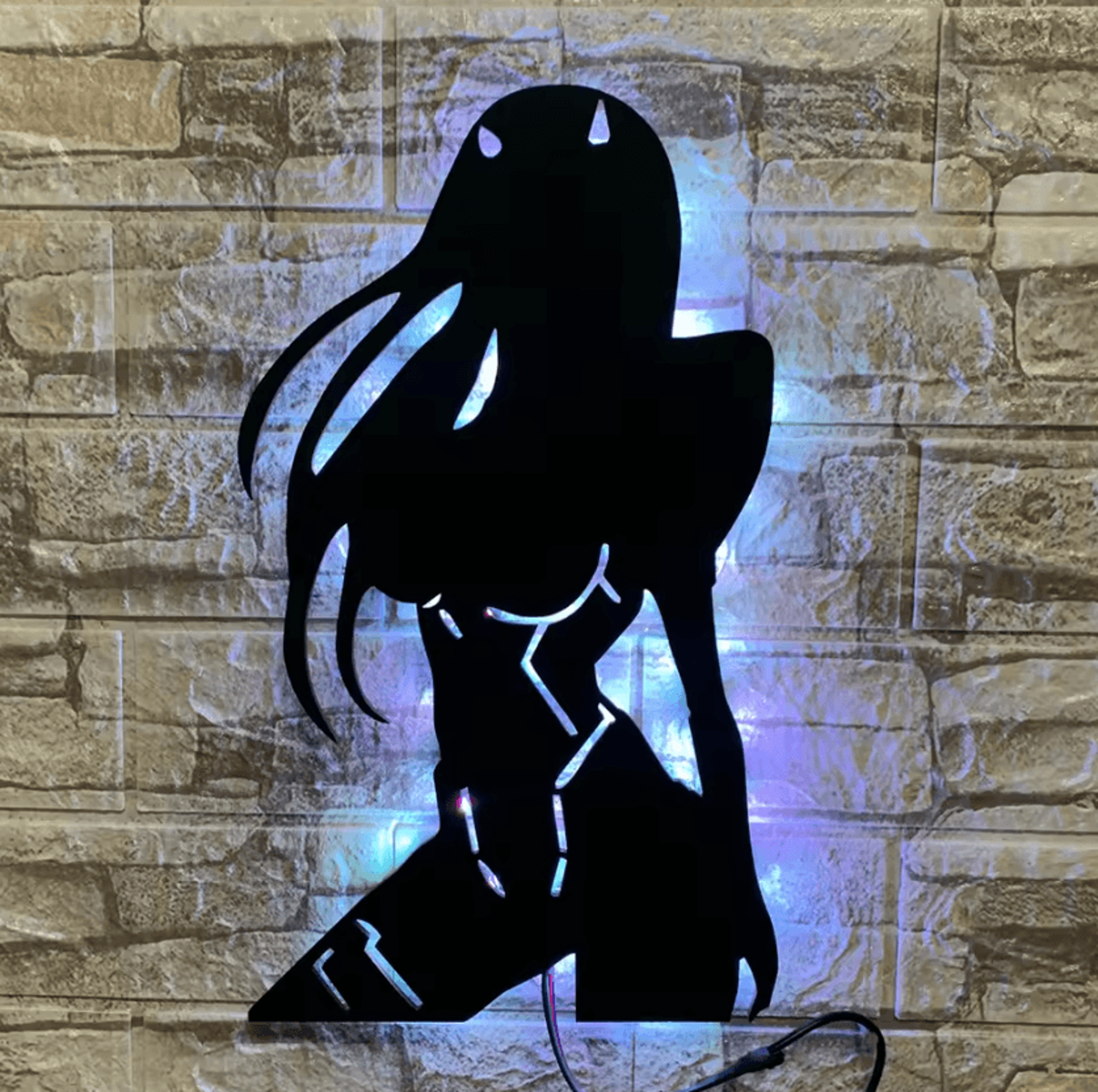 Beautiful Girl LED Wall Lamp USB Remote Night Light 3