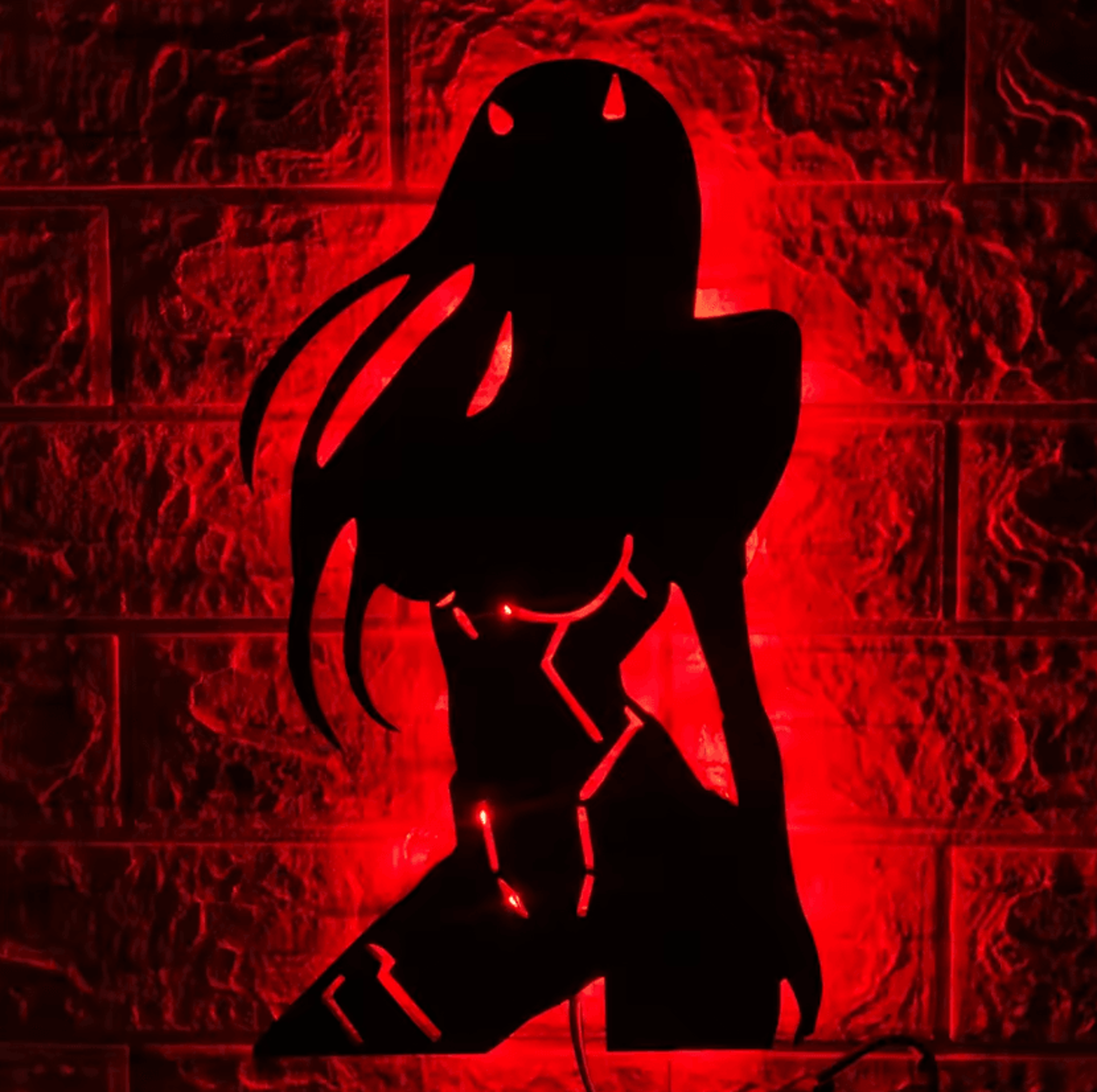 Beautiful Girl LED Wall Lamp USB Remote Night Light 1