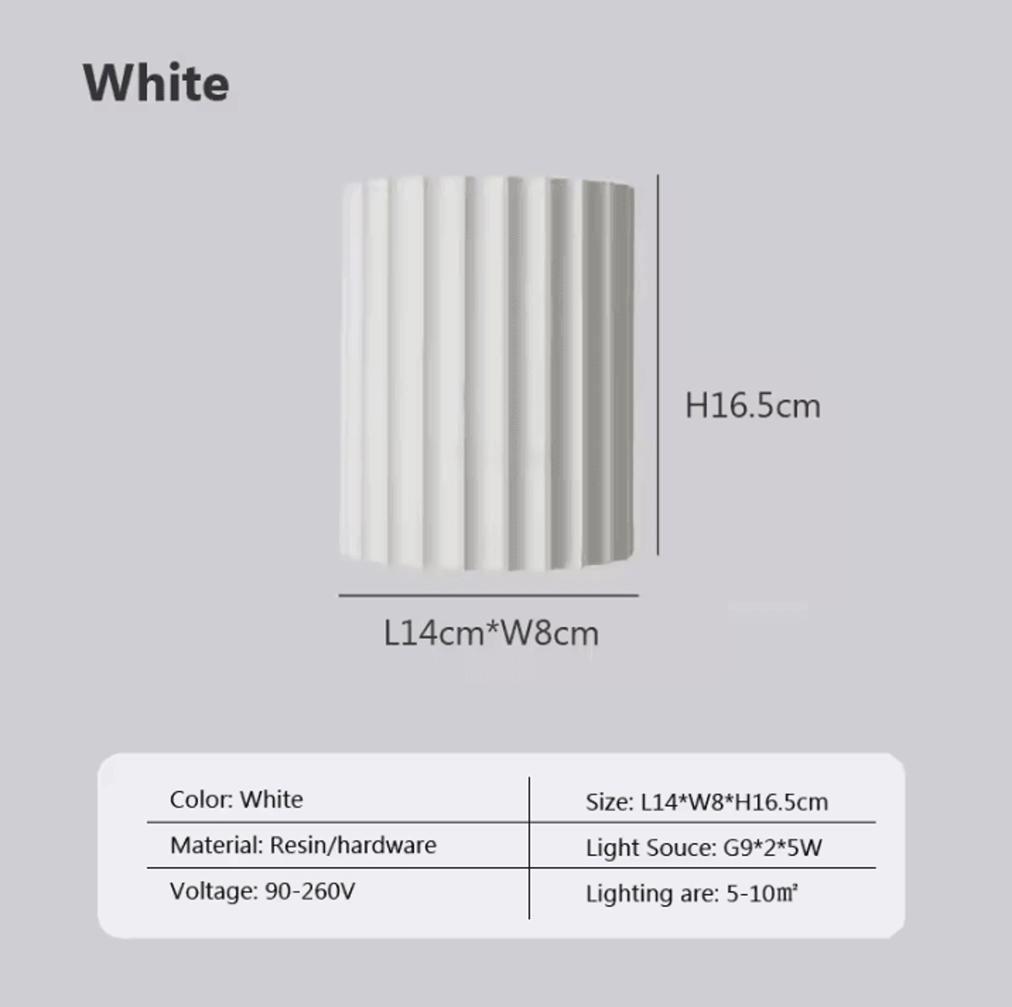Macaron Resin G9 Wall Lamp Modern Indoor Sconce 6