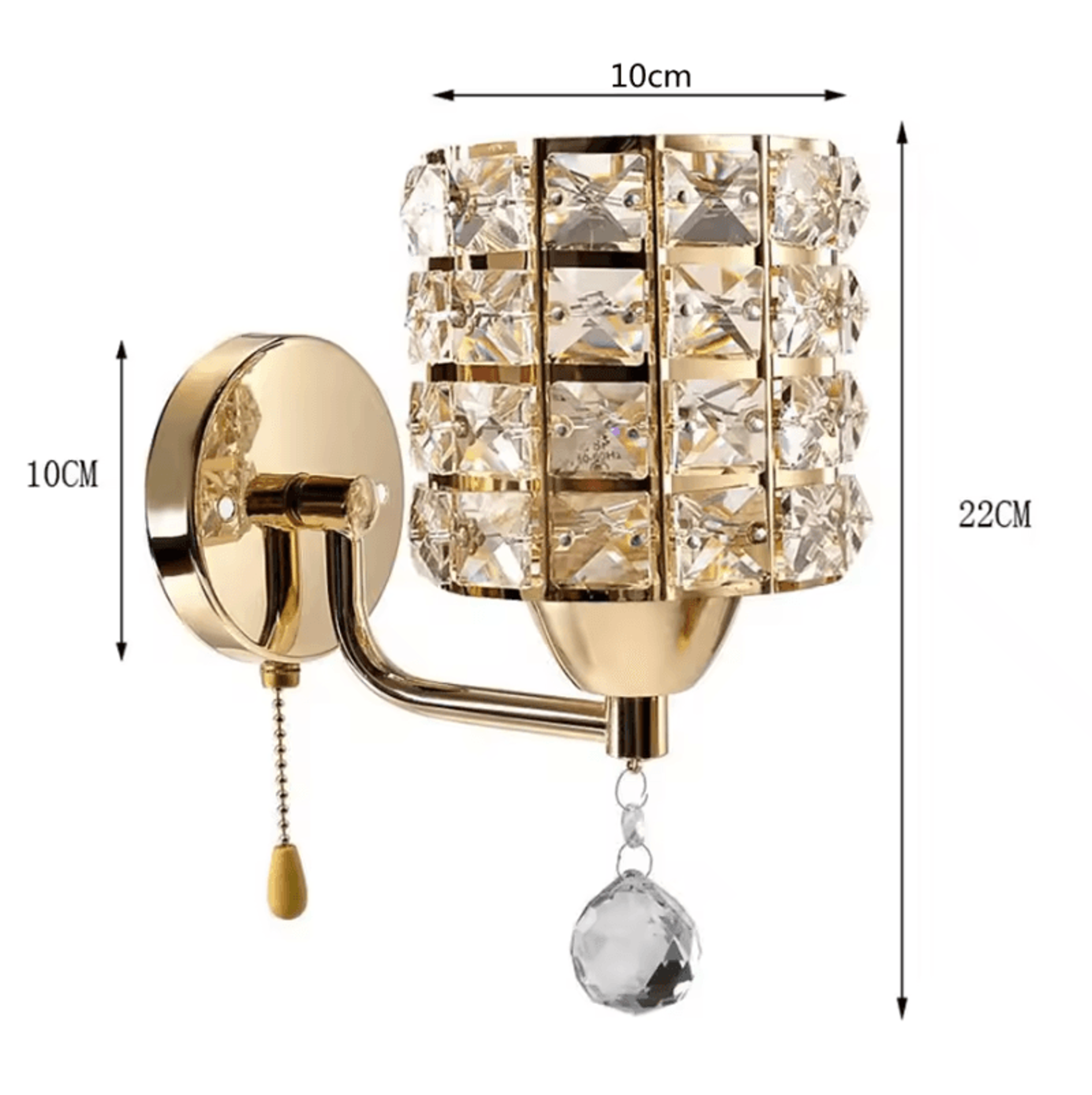 Nordic K9 Crystal Wall Lamp With Switch 5