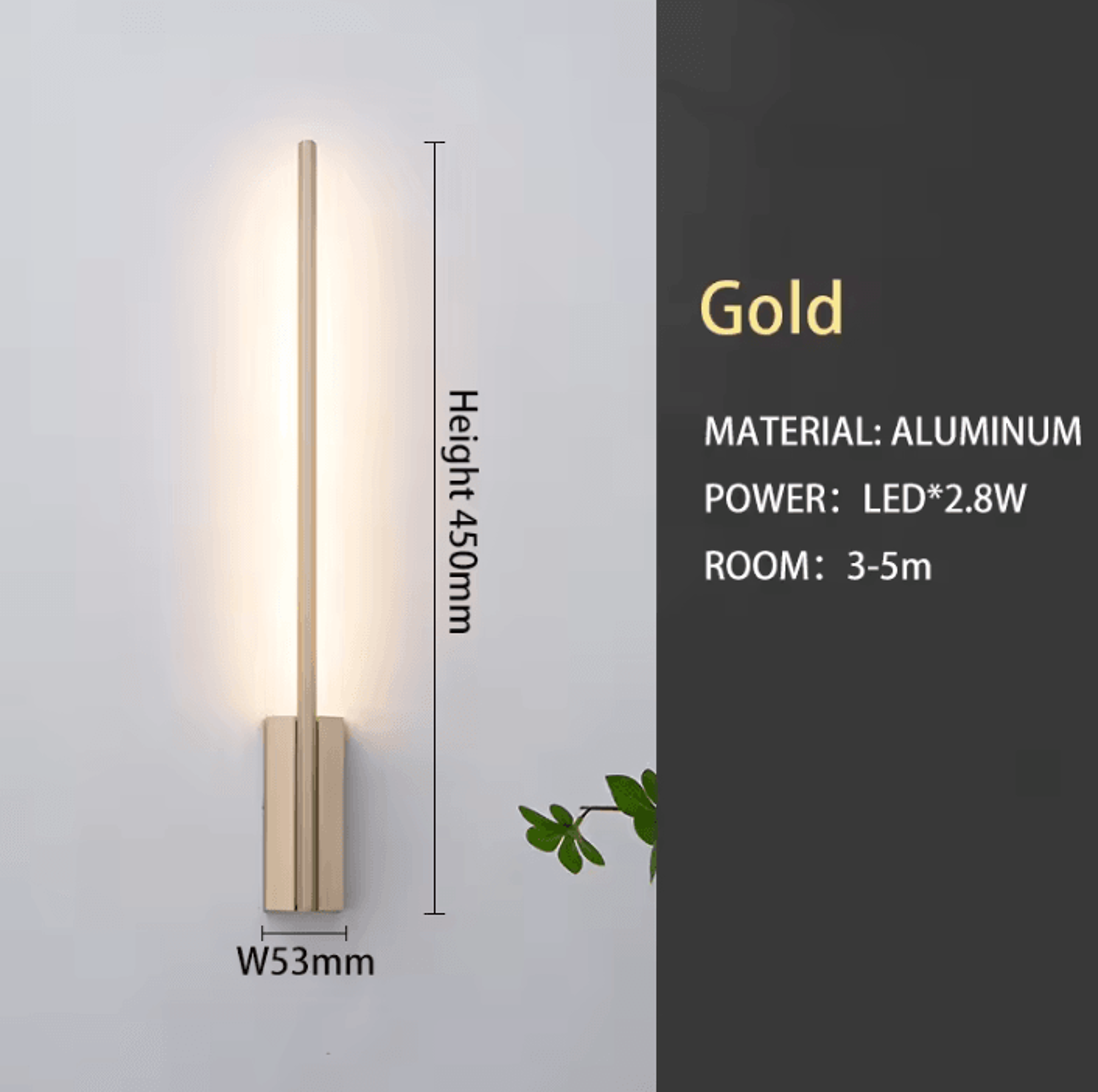 Vintage Gold Danish Wall Sconce Modern Bedside Lamp 8