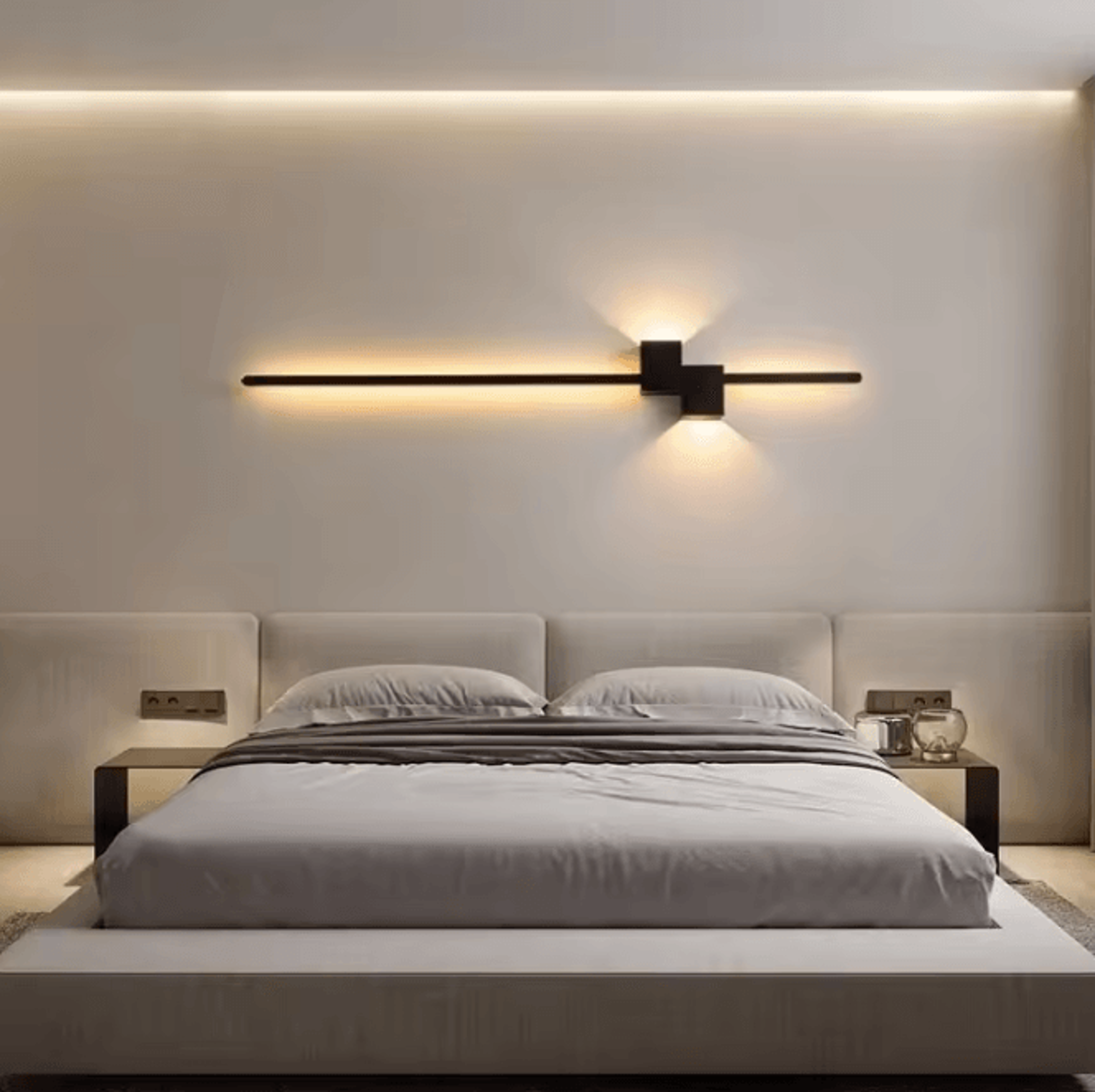 Modern Black Long Strip LED Wall Sconce 0