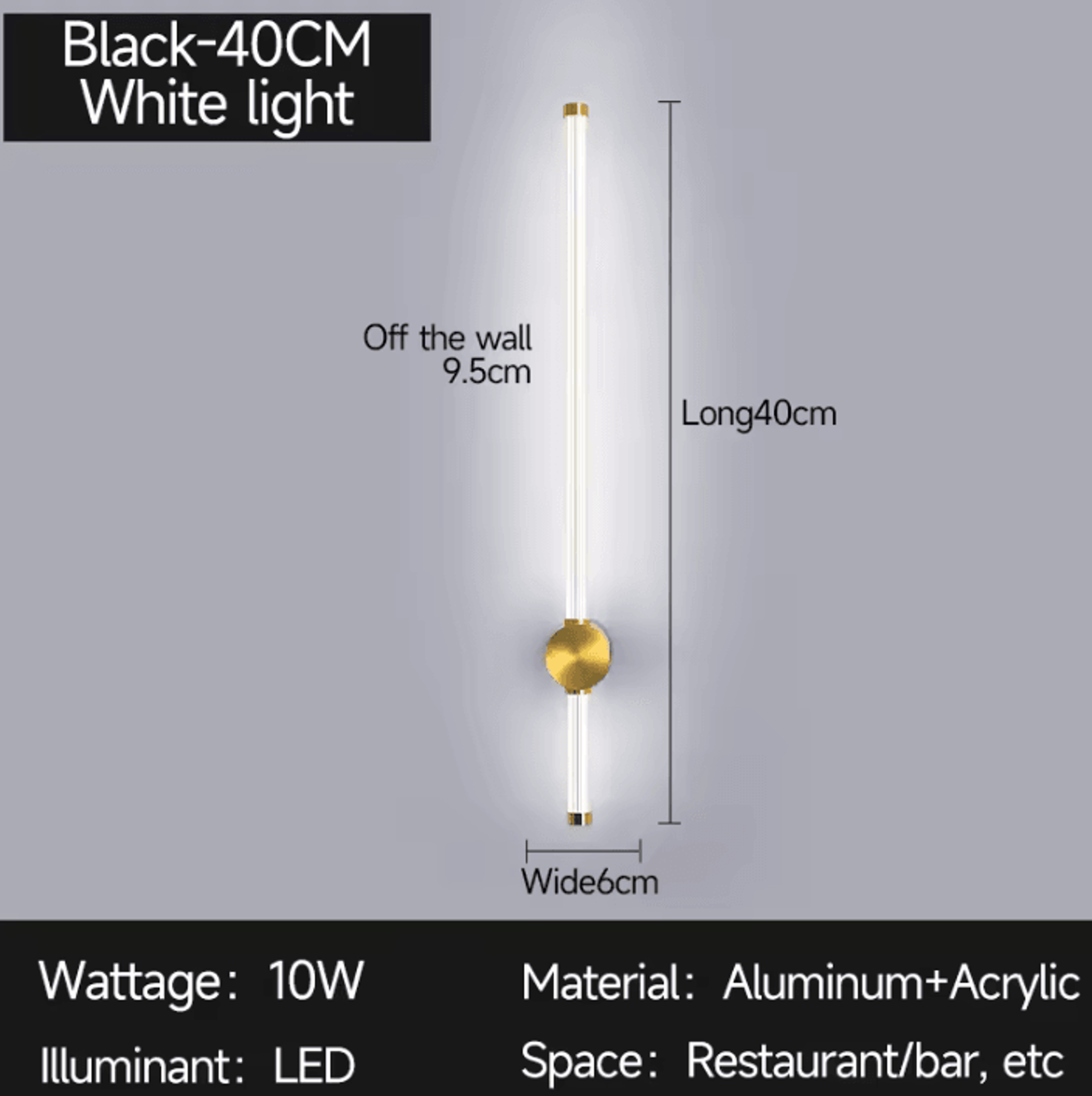 Modern Copper LED Wall Sconce With Acrylic Shade 5